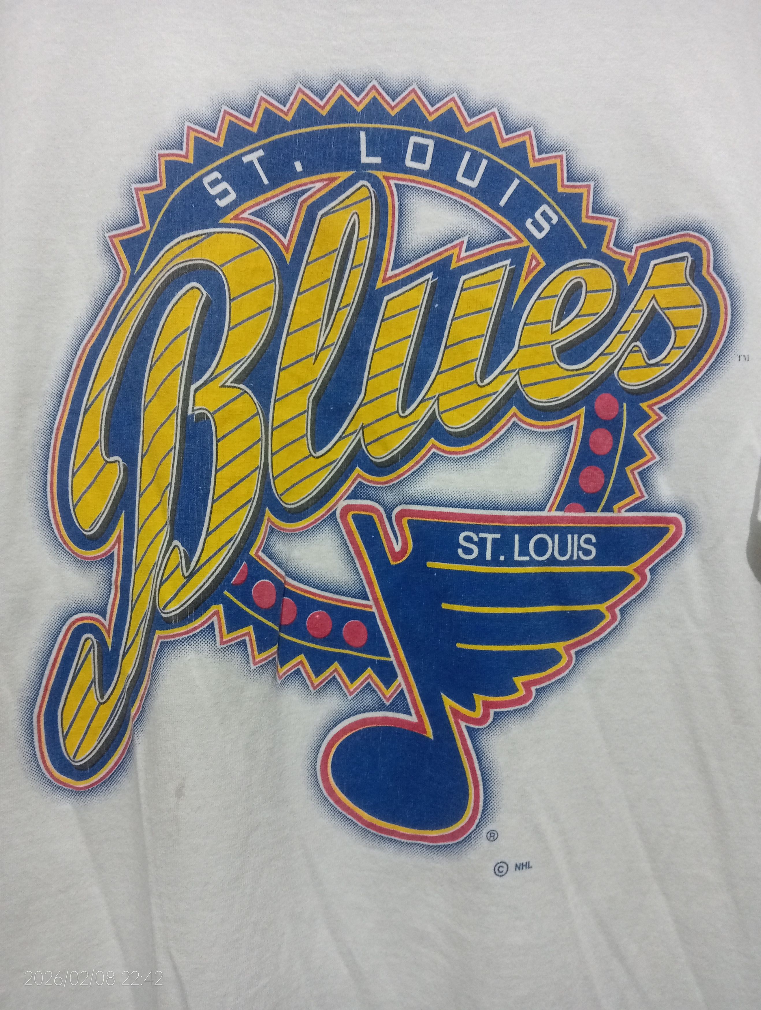 Logo 7 Vintage '90s Logo 7 NHL St. Louis Blues Big Logo Tee USA Size US L / EU 52-54 / 3 - 9 Thumbnail