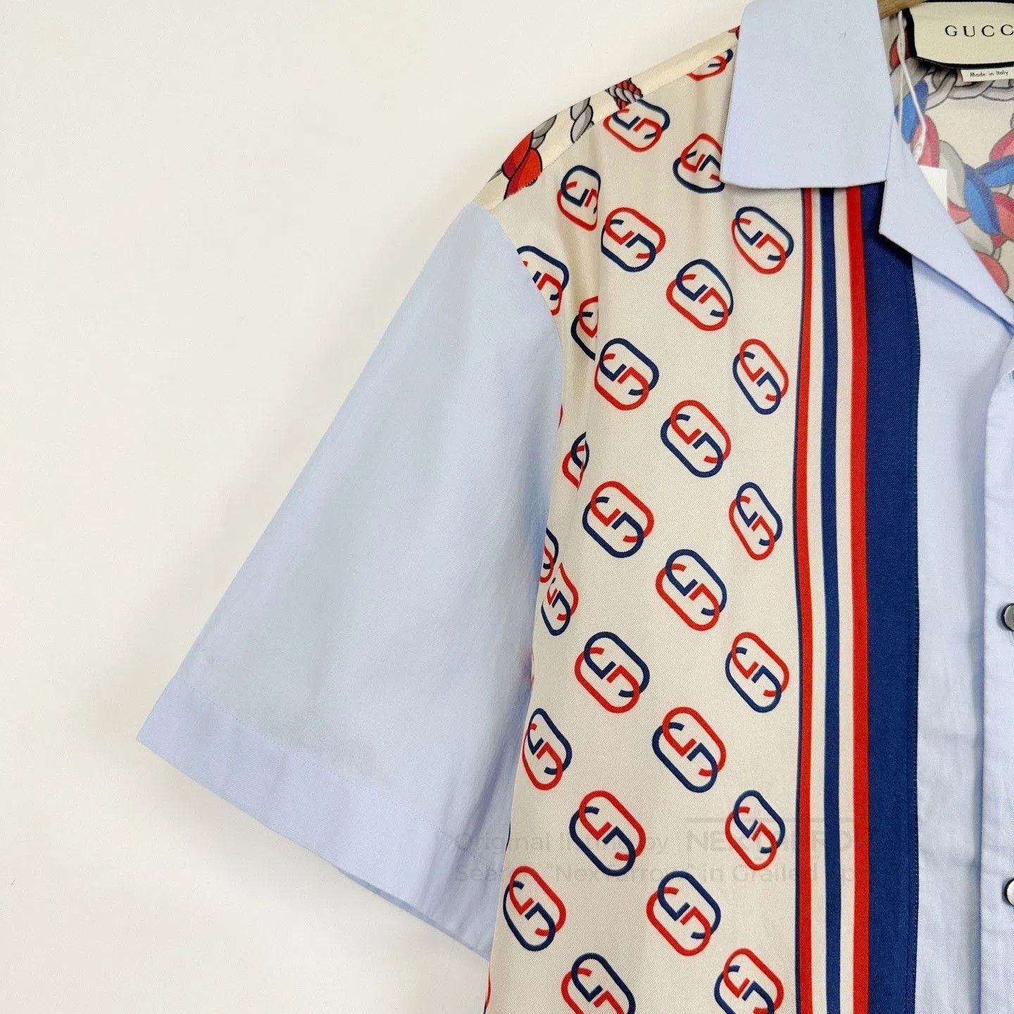 Gucci Gucci Blue Lion Head Print Short-Sleeve Shirt. Size US S / EU 44-46 / 1 - 5 Thumbnail