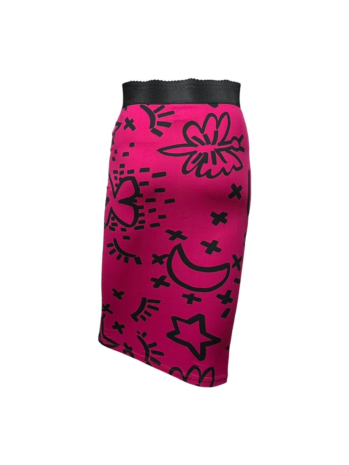 Dolce & Gabbana D&G F/W 2003 Graffiti Print High Waisted Pencil Skirt Size 28" / US 6 / IT 42 - 2 Thumbnail