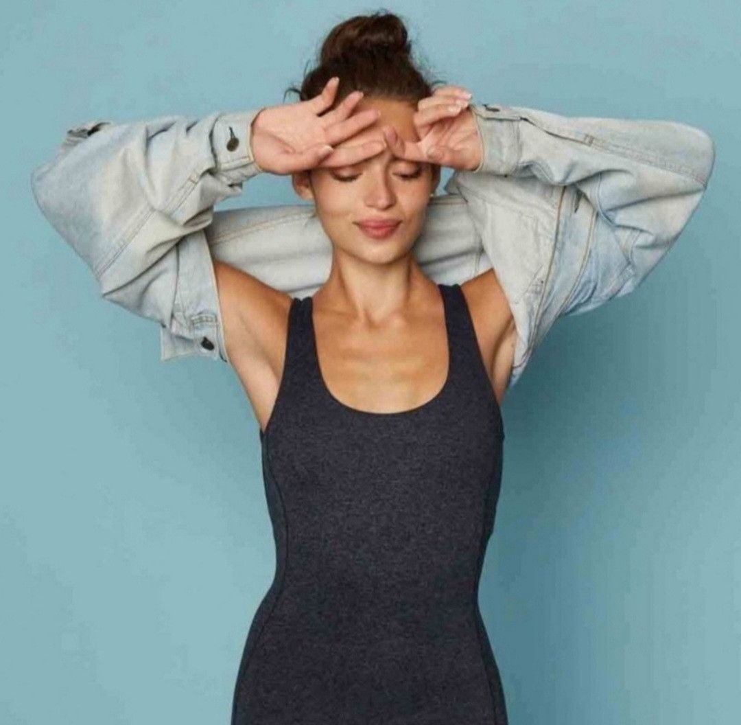 Other WE OVER ME Charcoal Gray Bandier Flow Jumpsuit Size 27" / US 4 / IT 40 - 2 Thumbnail