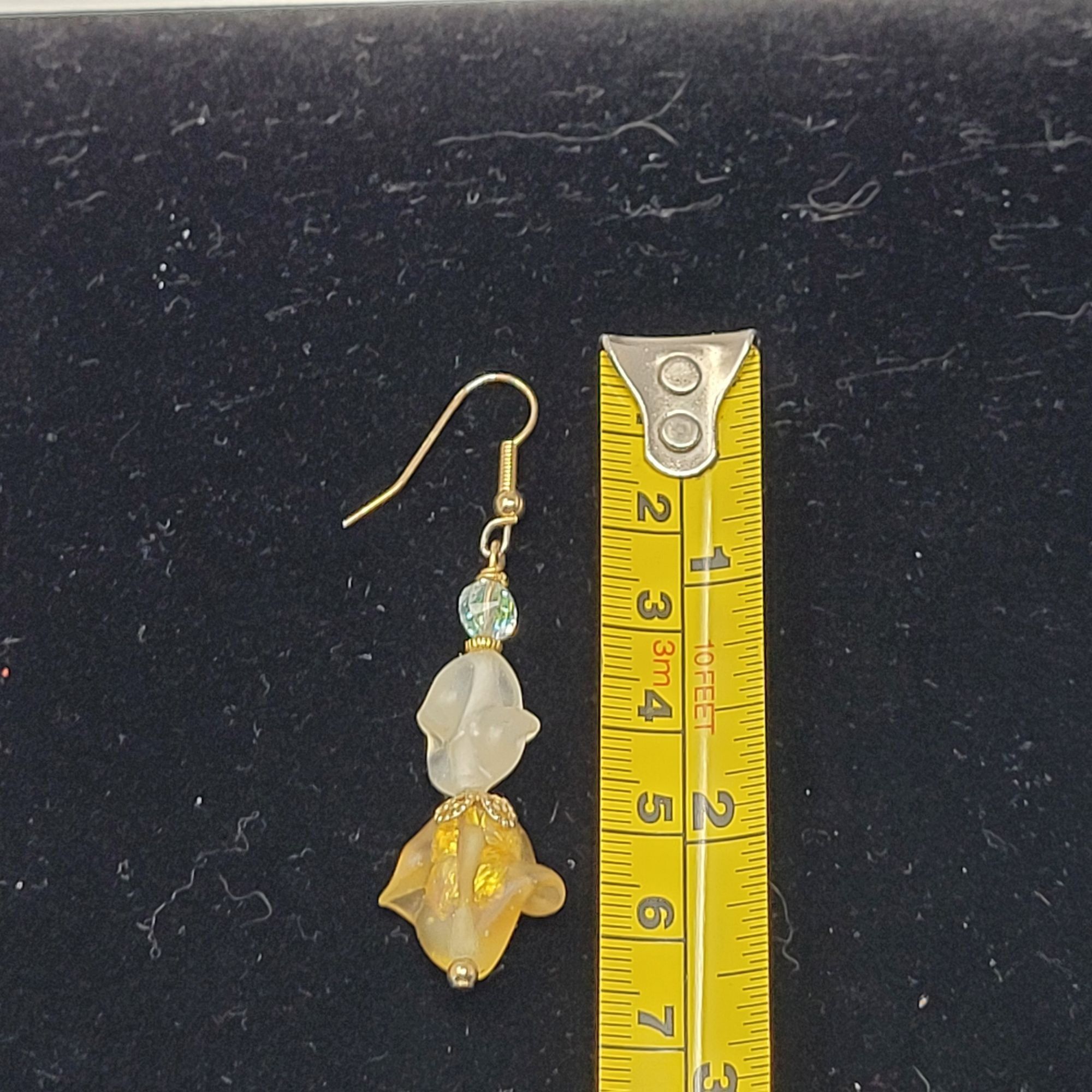 Vintage Vintage Princess Necklace Dangle Pierced Earring Set Faux Go Size ONE SIZE - 5 Thumbnail
