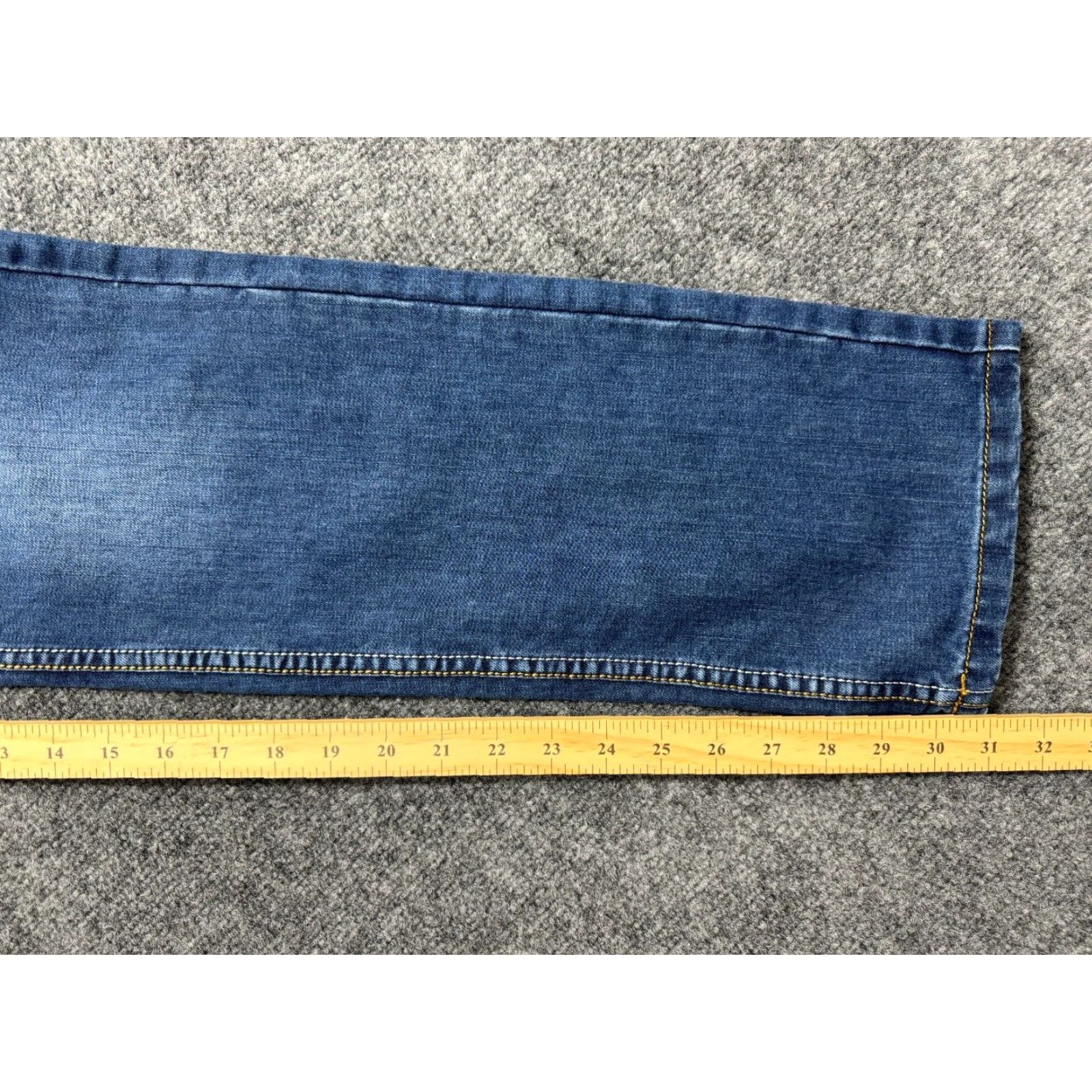 Denime TTN Blue Denim T8904 Men's Jeans Size 32×32 Faded (30×31) Size US 30 / EU 46 - 7 Thumbnail