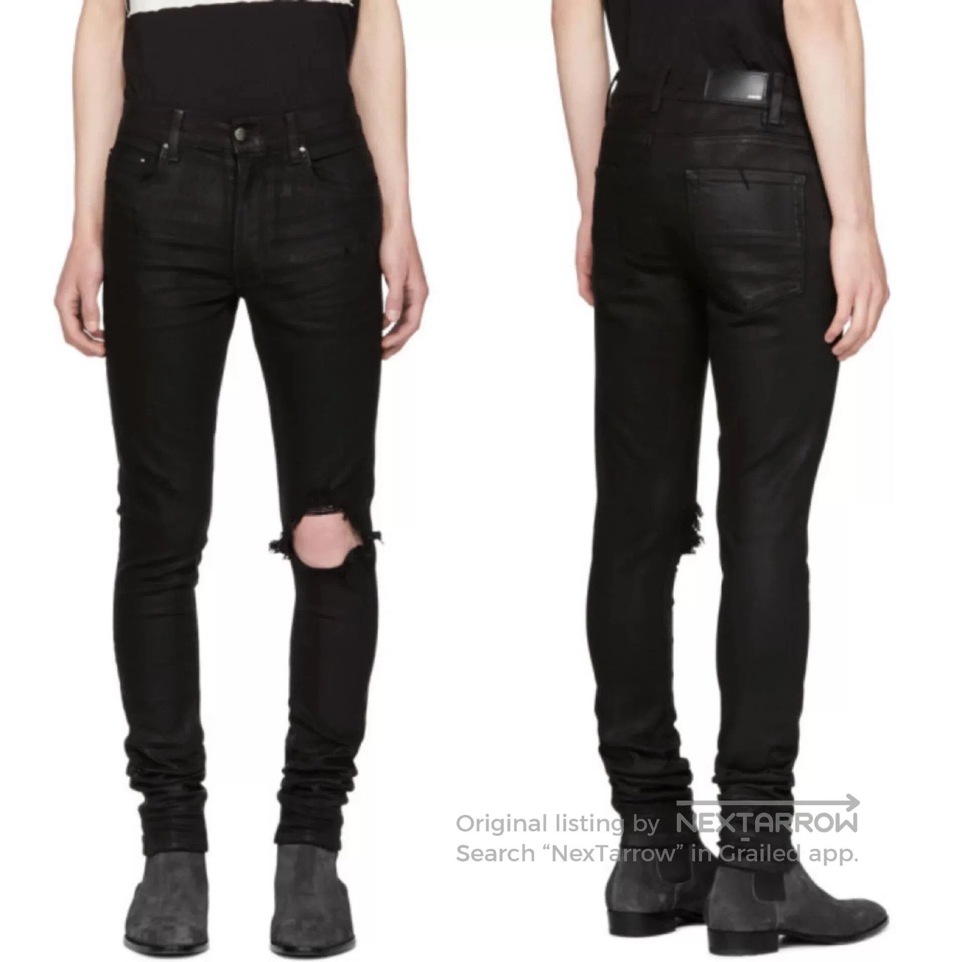Amiri Amiri Waxed Knee Distressing Jeans. Size US 36 / EU 52 - 7 Thumbnail