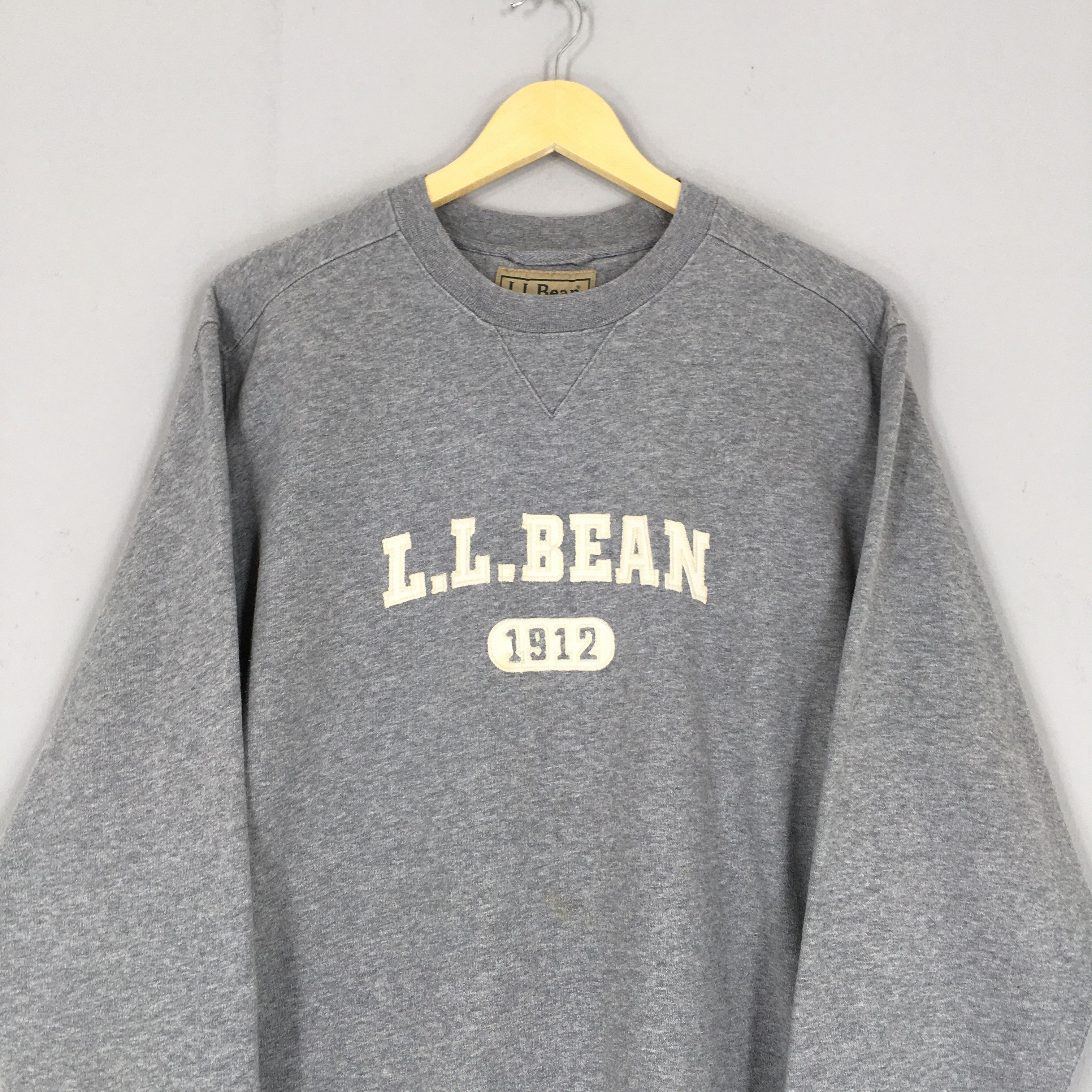 L.L. Bean × Vintage Vintage Ll Bean Spell Out Gray Sweatshirt Medium Size US M / EU 48-50 / 2 - 2 Thumbnail