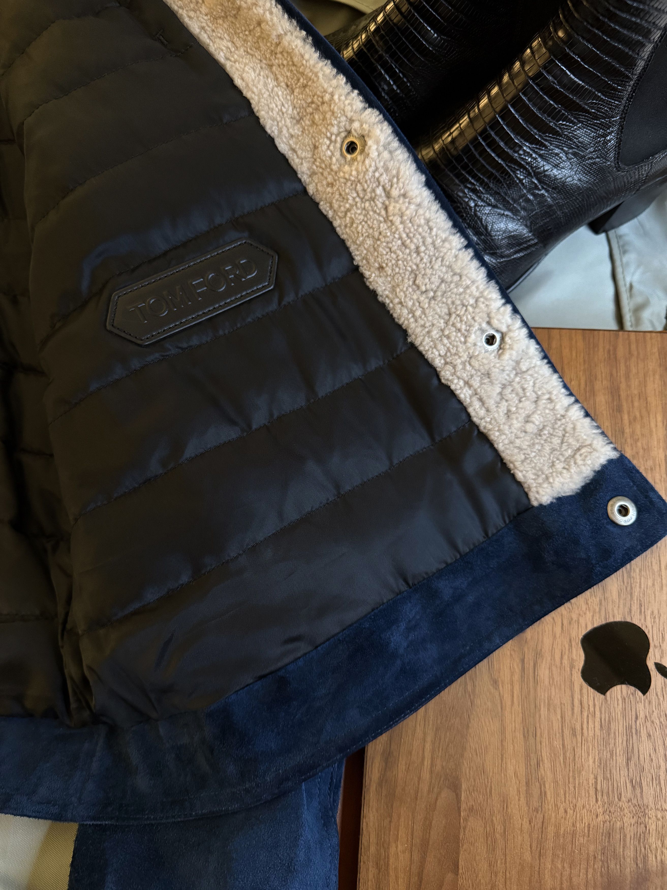 Tom Ford A-List Celeb Favorite, Coveted $9,800 w/tax Suede Shearling Size US L / EU 52-54 / 3 - 19 Thumbnail