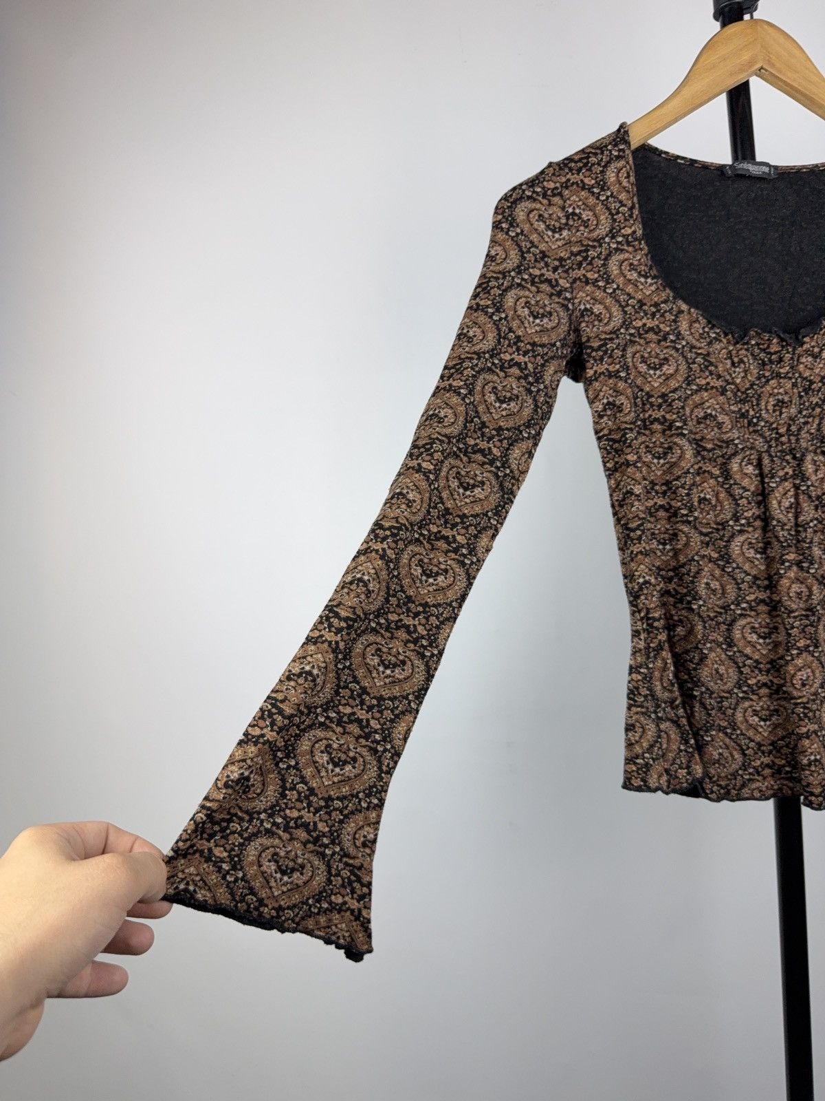 Japanese Brand Retro y2k Avant Garde Paris Paisley Mesh Top Made in France Size S / US 4 / IT 40 - 4 Thumbnail