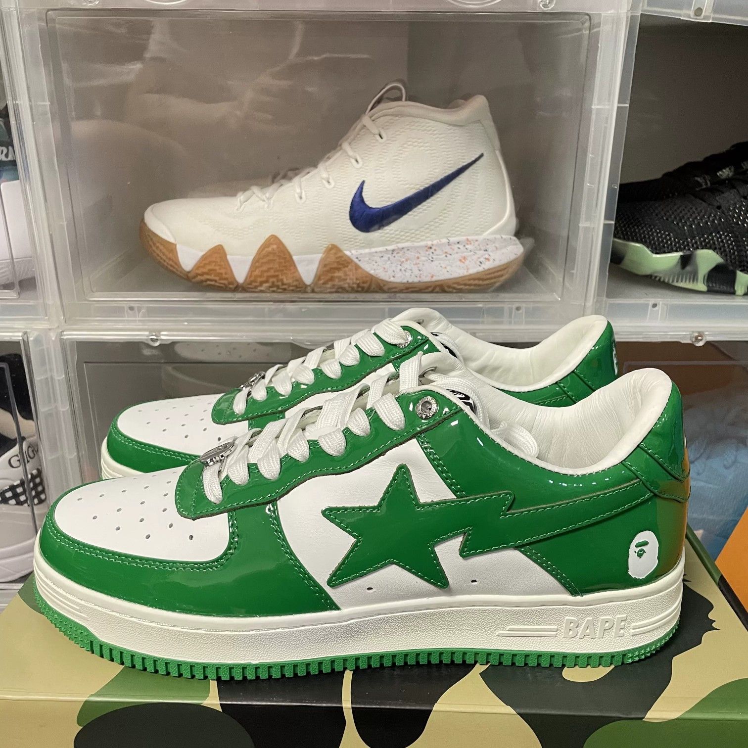 Bape A Bathing Ape Patent Leather Low-Top Sneakers Size 11 Size US 12 / EU 45 - 1 Thumbnail