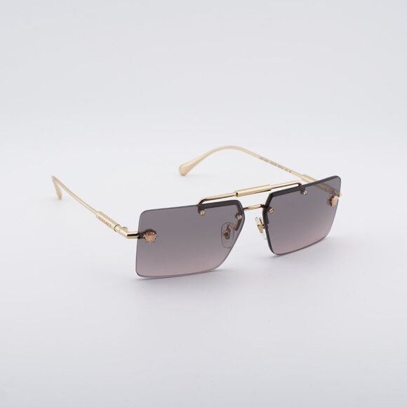 Versace Versace VE2245 100258 Sunglasses Gold Rectangle Frame, Pink Size ONE SIZE - 4 Thumbnail