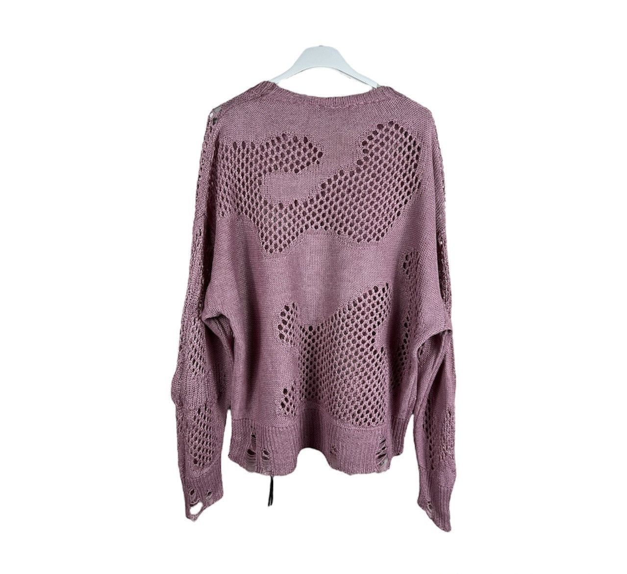 Diesel Diesel distressed open knit thrashed sweater oversize spider Size XS / US 0-2 / IT 36-38 - 2 Thumbnail