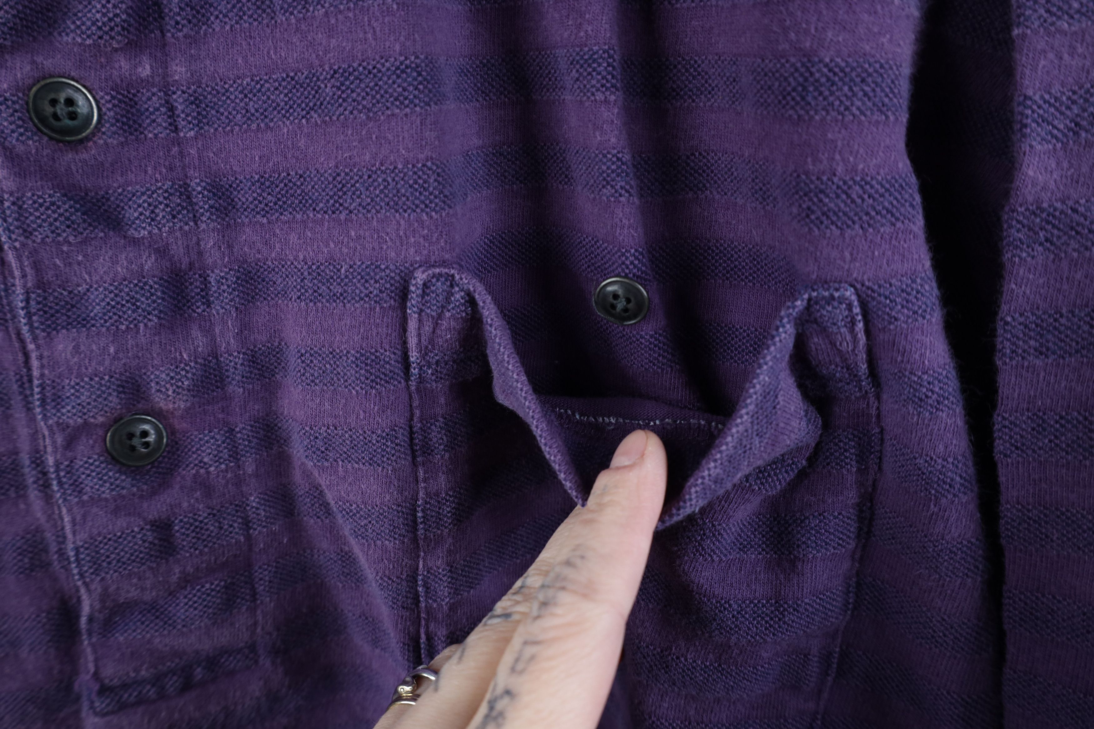 Eddie Bauer Vintage 90s Eddie Bauer Long Sleeve Rugby Polo Shirt Purple Size US XL / EU 56 / 4 - 5 Thumbnail