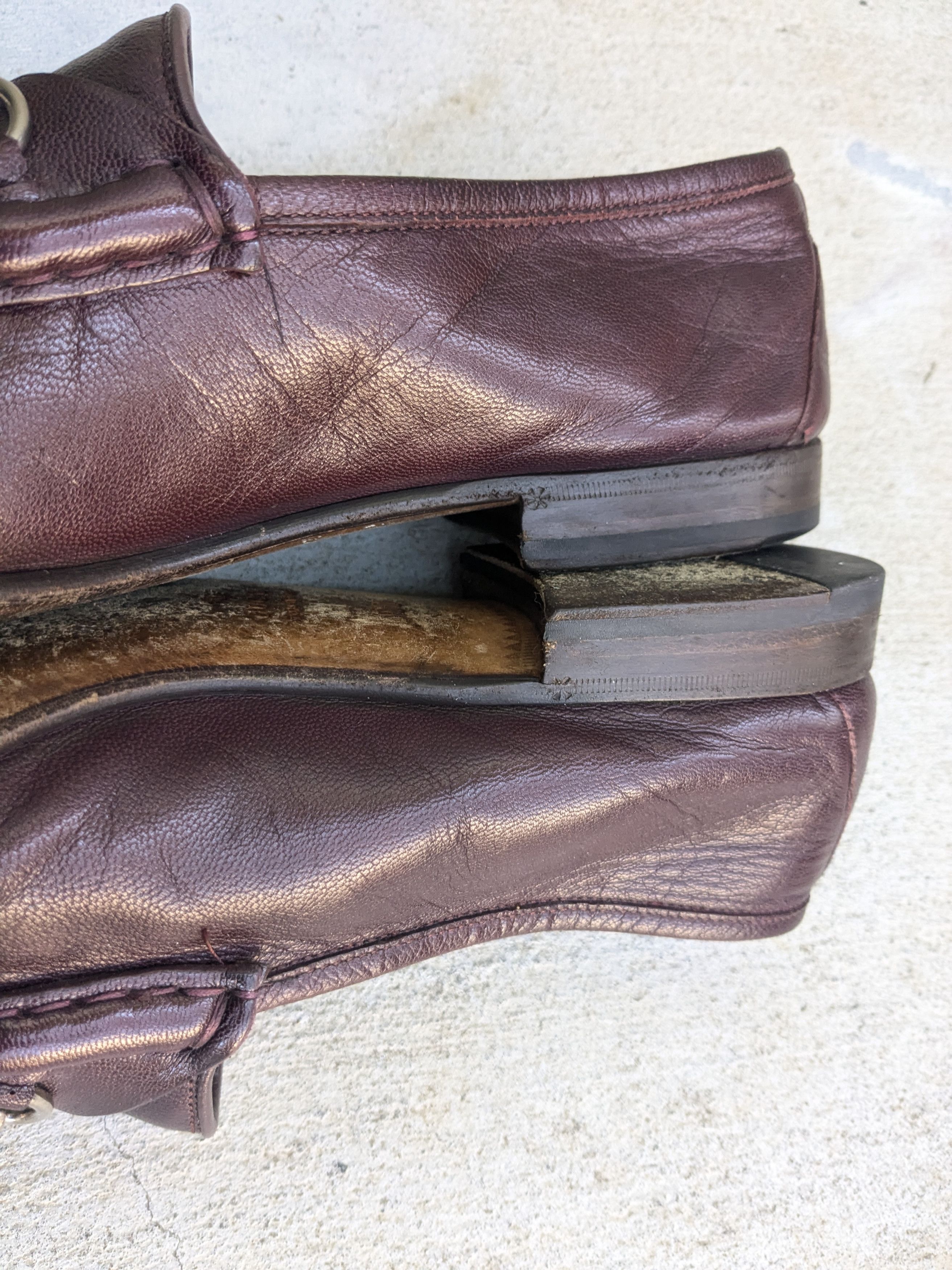 Gucci Gucci Horsebit Loafers Burgundy Leather 10.5 Size US 10.5 / EU 43-44 - 11 Thumbnail