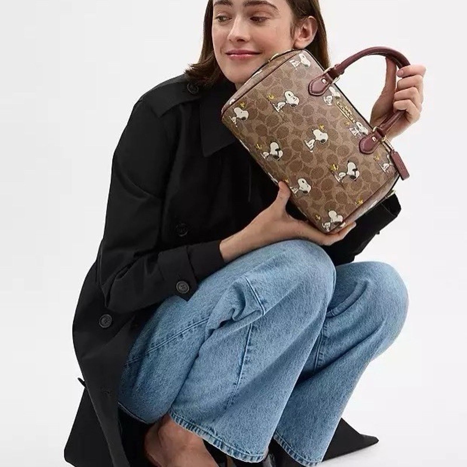 Coach NWT Coach X Peanuts Rowan Satchel Bag Snoopy Print CBM33 Size ONE SIZE - 12 Thumbnail