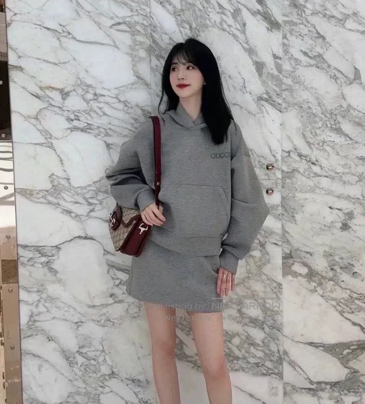 Gucci Gucci Grey logo letter embroidery hooded long-sleeved swea Size XXS / US 00 / IT 34 - 7 Thumbnail