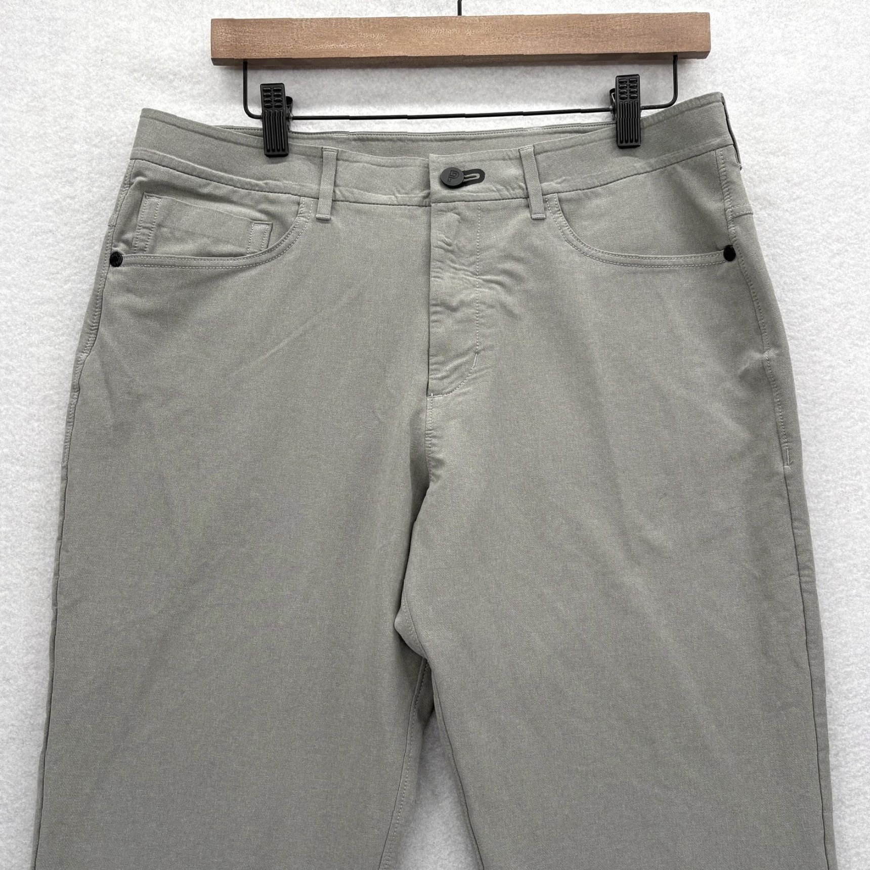 Vintage Public Rec Dealmaker 5-Pocket Pants Mens 33x30 Gray Straight Stretch Workwear Size US 33 - 2 Thumbnail