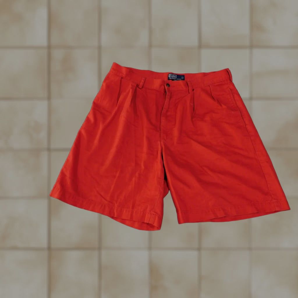 Polo Ralph Lauren Polo Ralph Lauren Shorts Mens 36 Red Tyler Classic Chino Pleated Casual Shorts Size US M / EU 48-50 / 2 - 1 Thumbnail