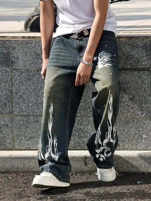 Jean VINTAGE denim jeans Y2K baggy Size US 36 / EU 52 - 2 Thumbnail
