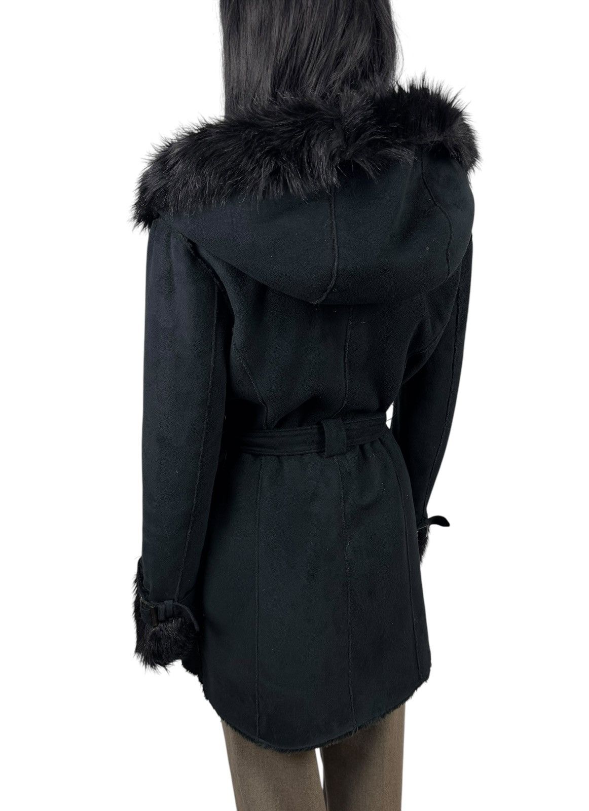Armani Armani Jeans Faux Fur Coat Belted Hooded size US2 EU38 Size XS / US 0-2 / IT 36-38 - 7 Thumbnail