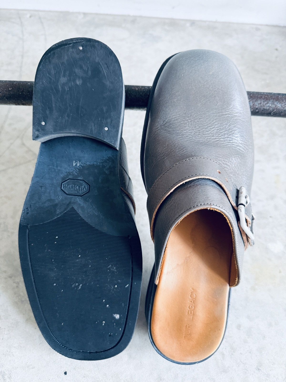 Our Legacy Our Legacy Camion Deep Sky Leather Mules - EU 44 Size US 10.5 / EU 43-44 - 7 Thumbnail