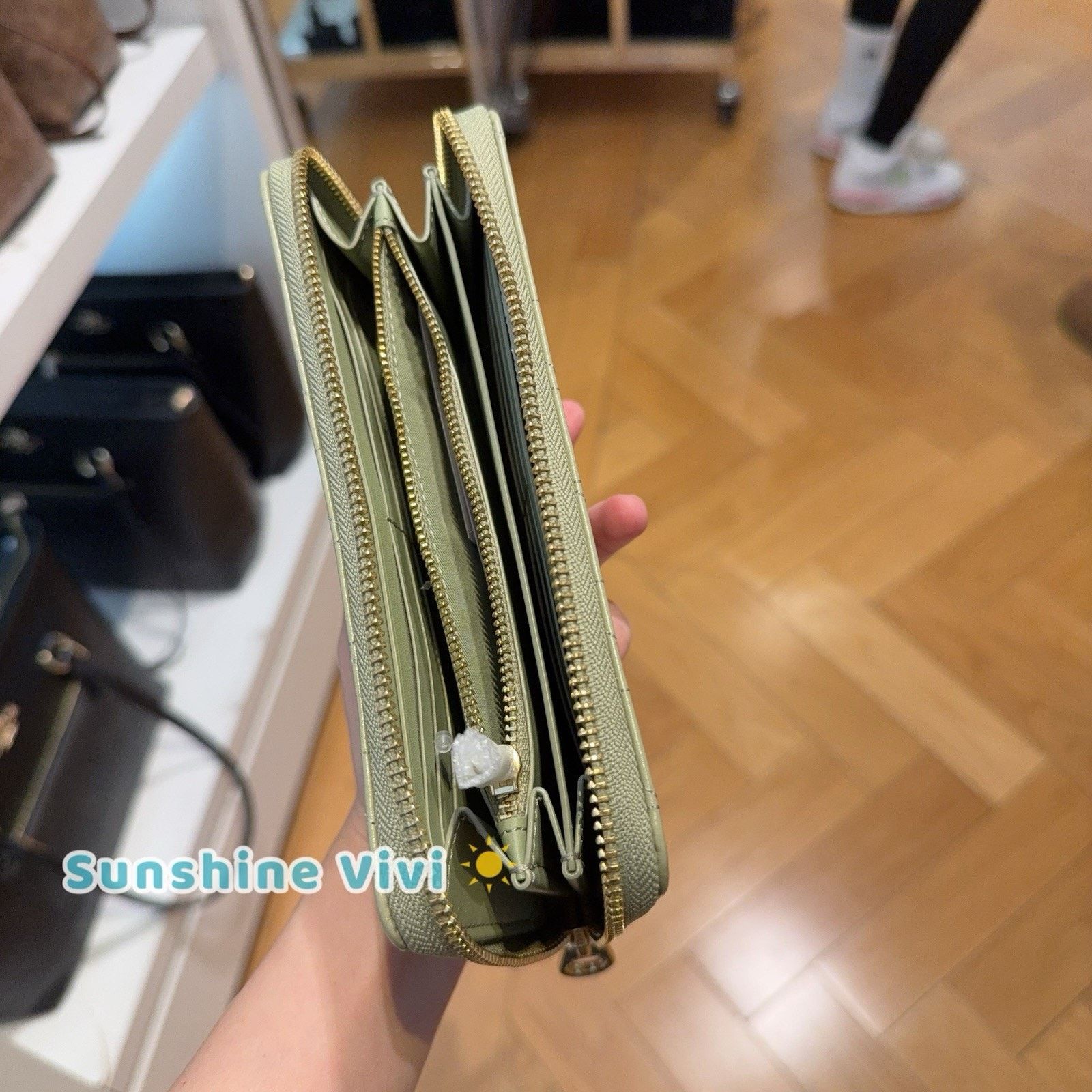 Coach NWT COACH Long Zip Around Wallet Quilting CEL63 IM/PISTACHIO Size ONE SIZE - 5 Thumbnail