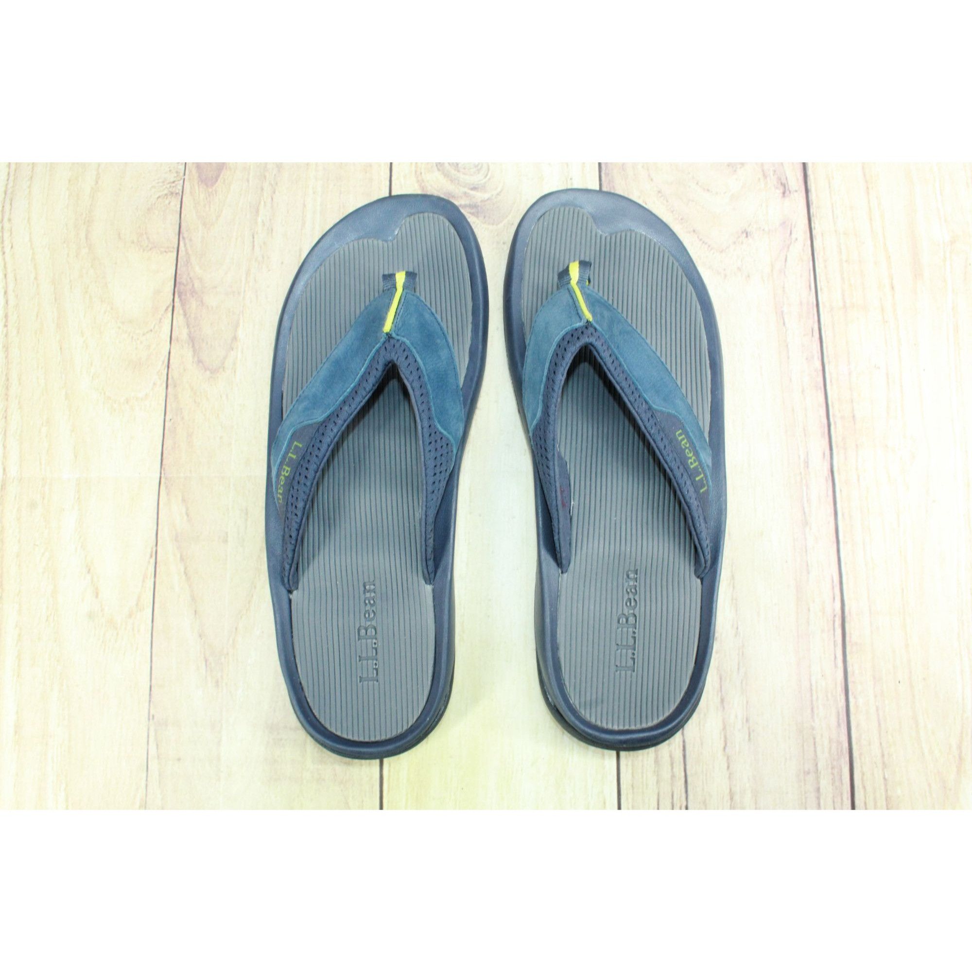 L.L. Bean LL Bean Men's Blue Suede Swift River Cushioned Flip-Flops Size US 13 / EU 46 - 7 Thumbnail