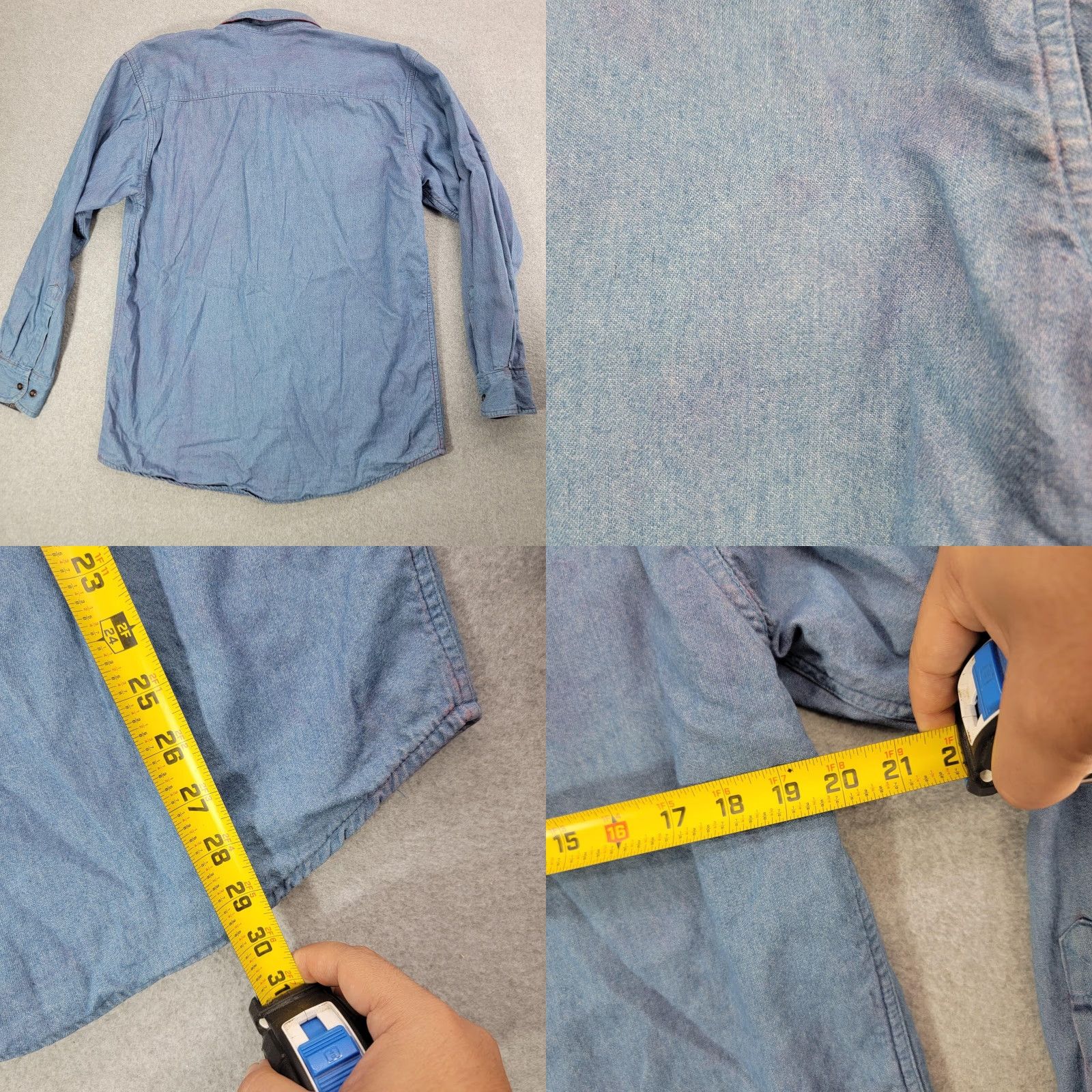Rails VINTAGE Trail's End Shirt Mens Medium Blue Denim Flannel Lined Heavy Jacket 90s Size US M / EU 48-50 / 2 - 8 Thumbnail