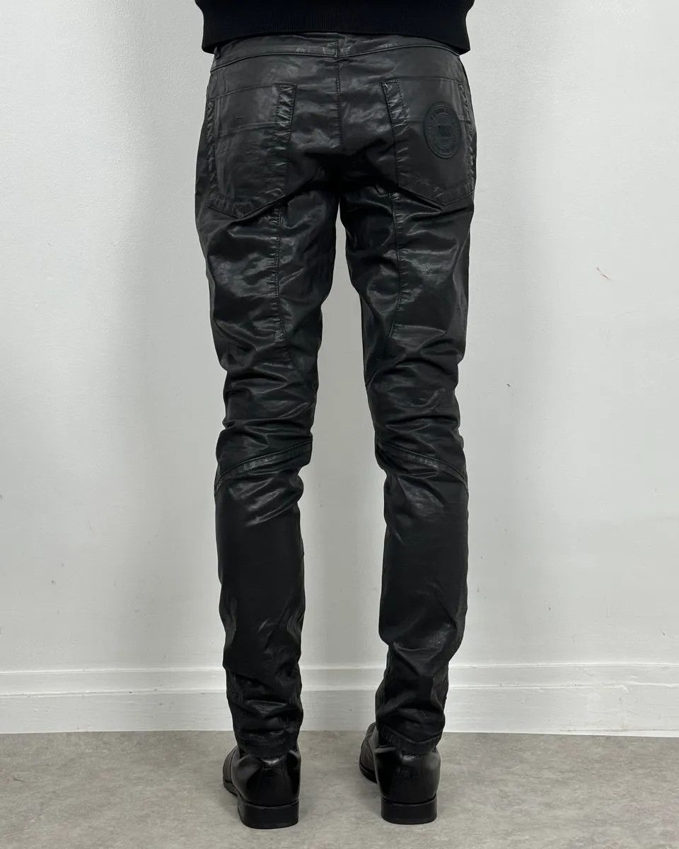 Versace 2000s Versace Black Eco Slim Leather Biker Pants Size US 32 / EU 48 - 4 Thumbnail