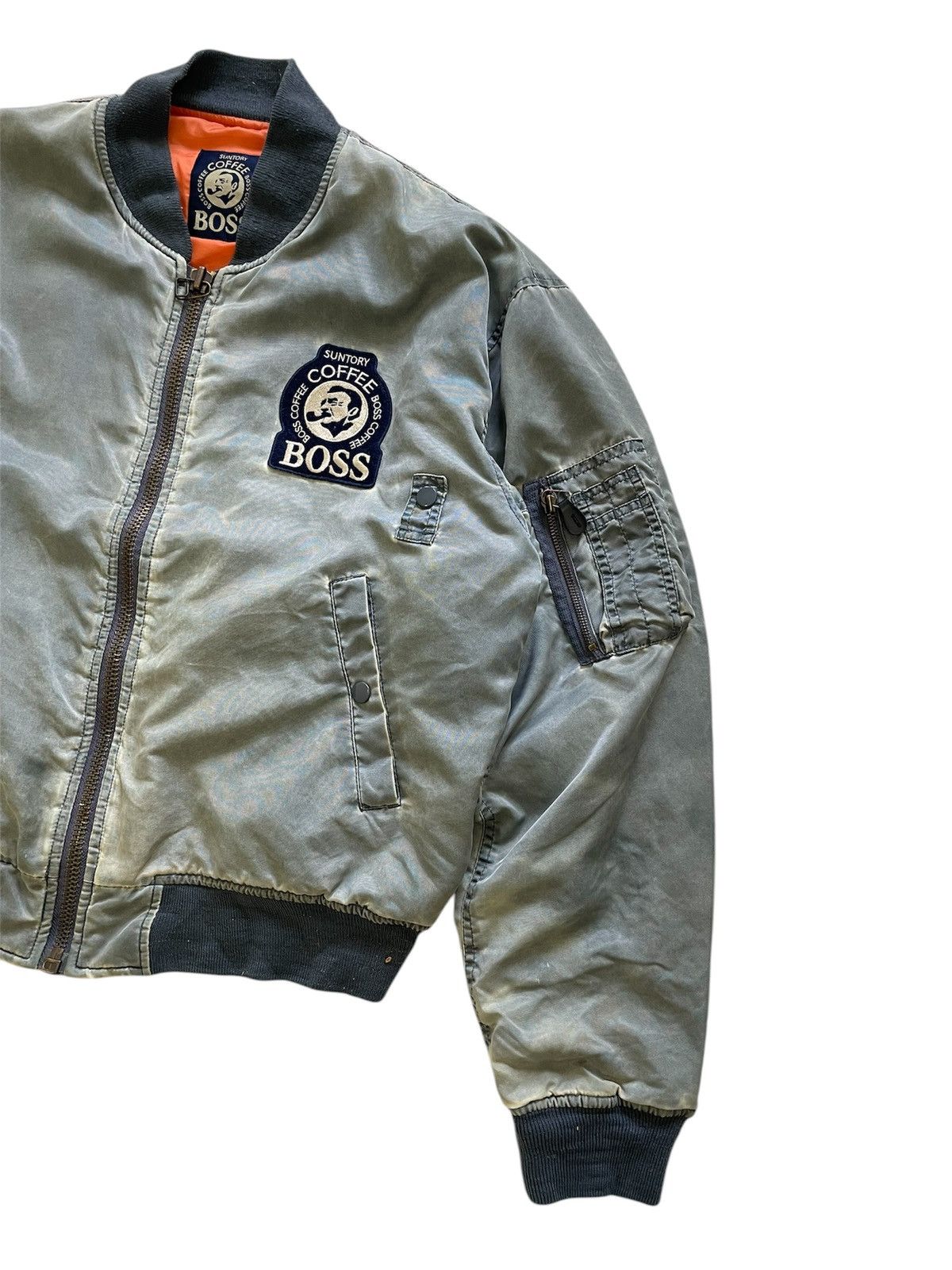 Vintage Vintage Suntory Boss Coffee Sun Faded Ma-1 Bomber Jacket Size US XL / EU 56 / 4 - 4 Thumbnail