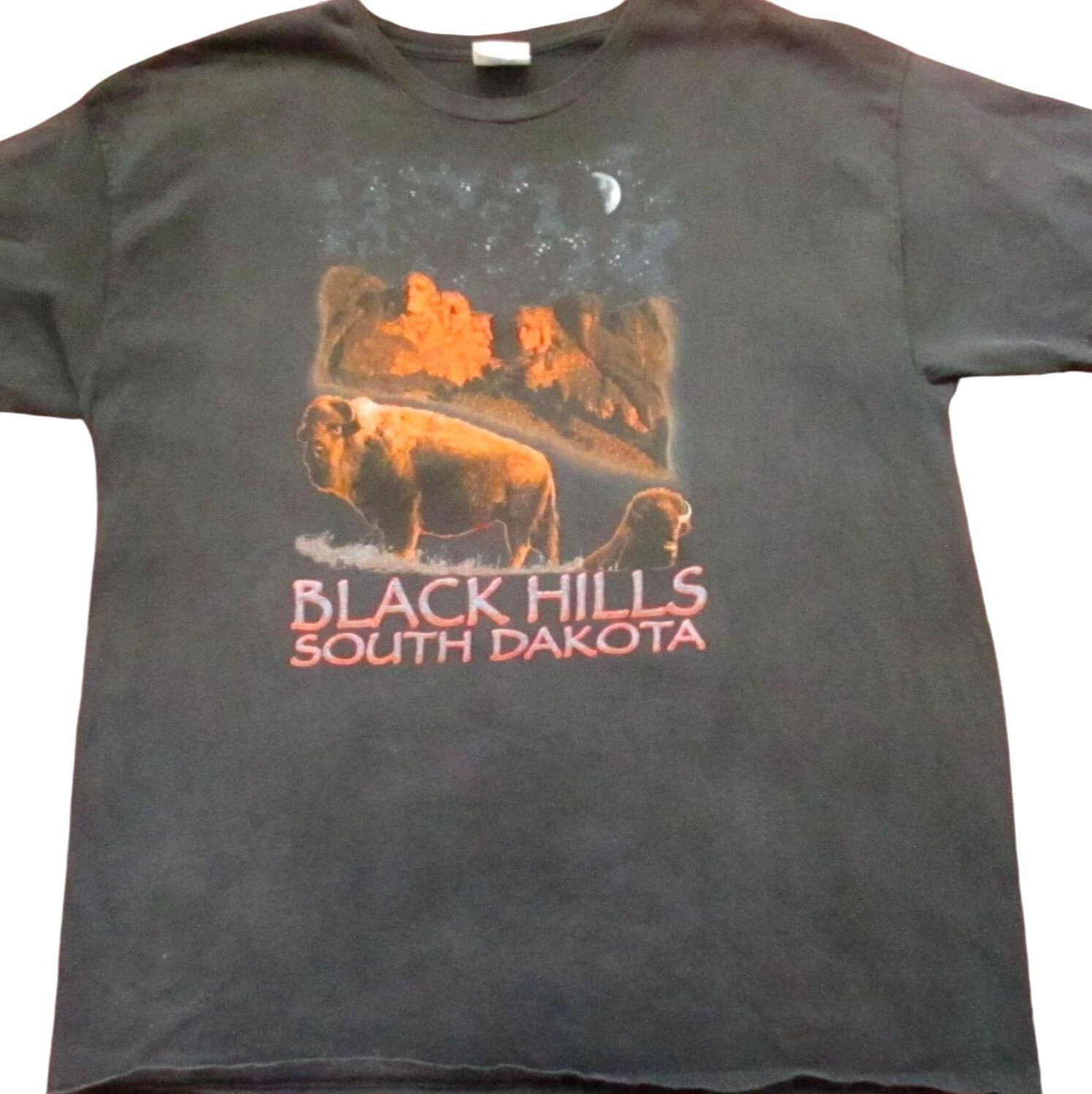 Hanes Vintage Men's T-shirt XL 1990s Black Hills S Dakota Rushmore Size US XL / EU 56 / 4 - 1 Thumbnail