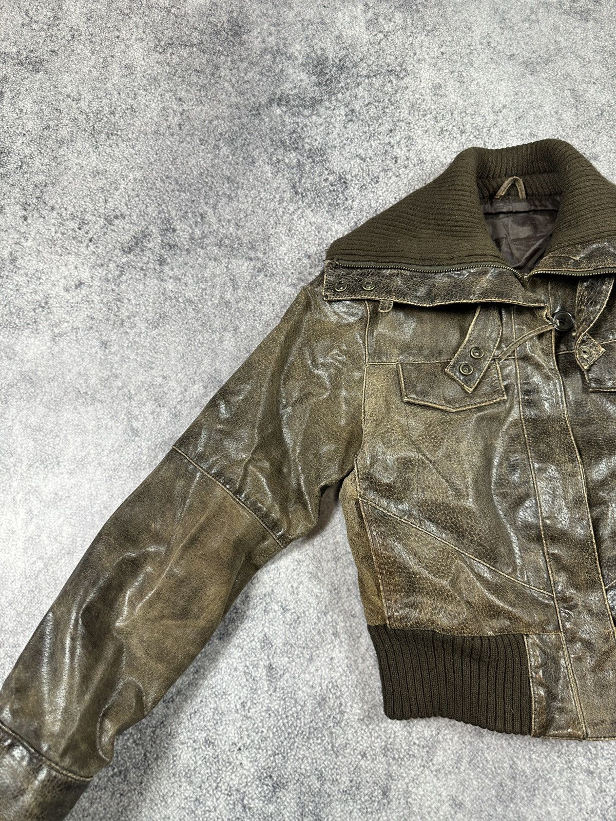 Vintage Y2k Vintage Leather Jacket Opium Avant Garden Rare VTg Pelle Size XL / US 12-14 / IT 48-50 - 3 Thumbnail
