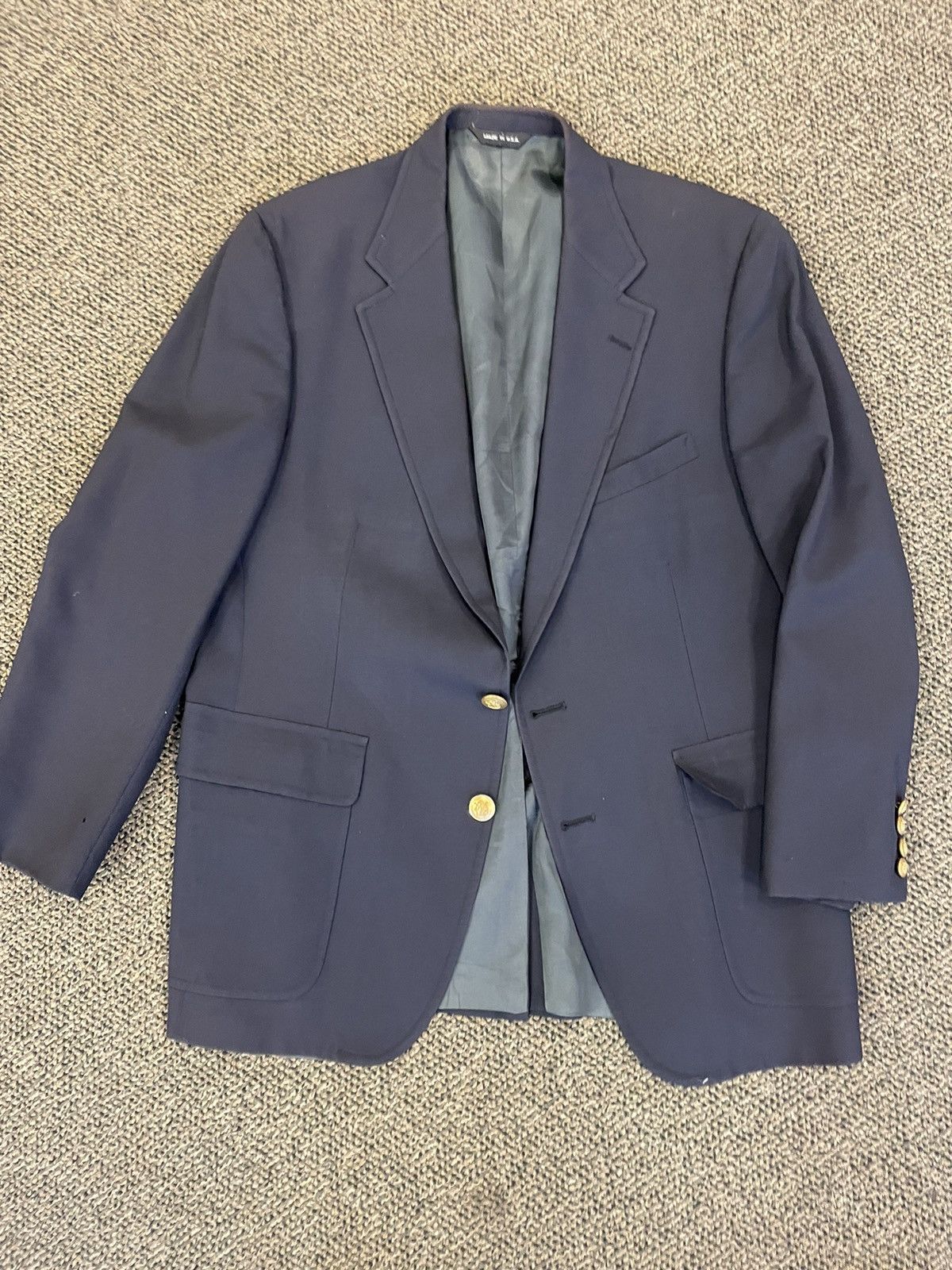 Chaps Ralph Lauren × Vintage The Iconic Navy Wool Blazer Size 40R - 7 Thumbnail