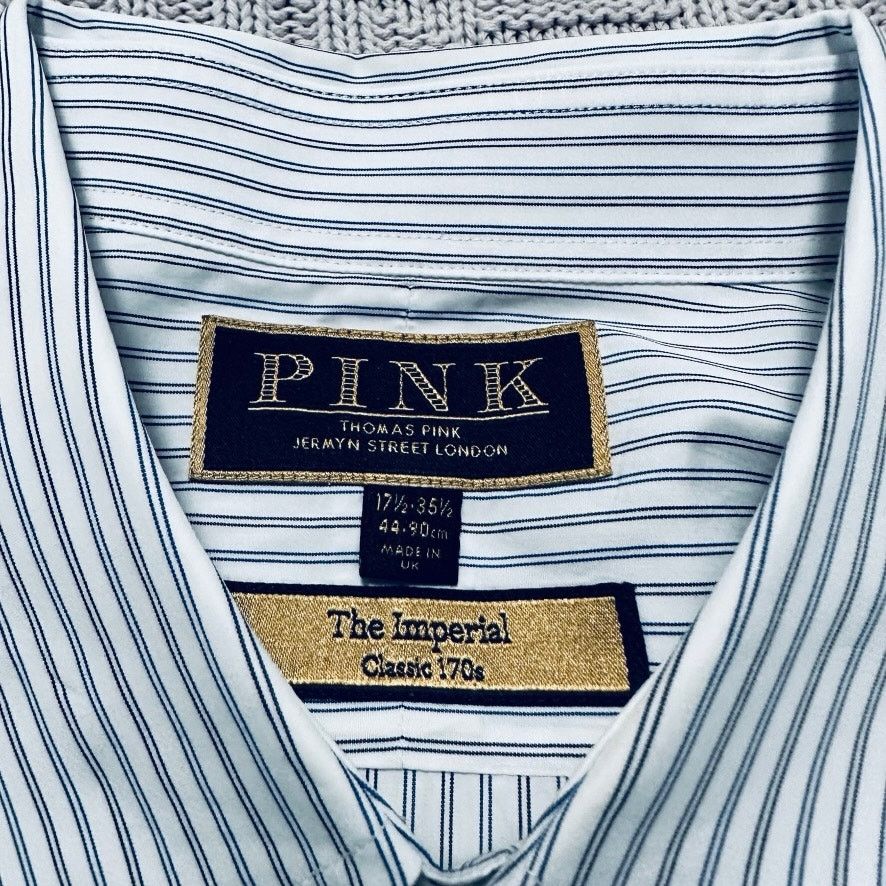 Thomas Pink Thomas Pink black and white striped Imperial button down Size US XL / EU 56 / 4 - 5 Thumbnail