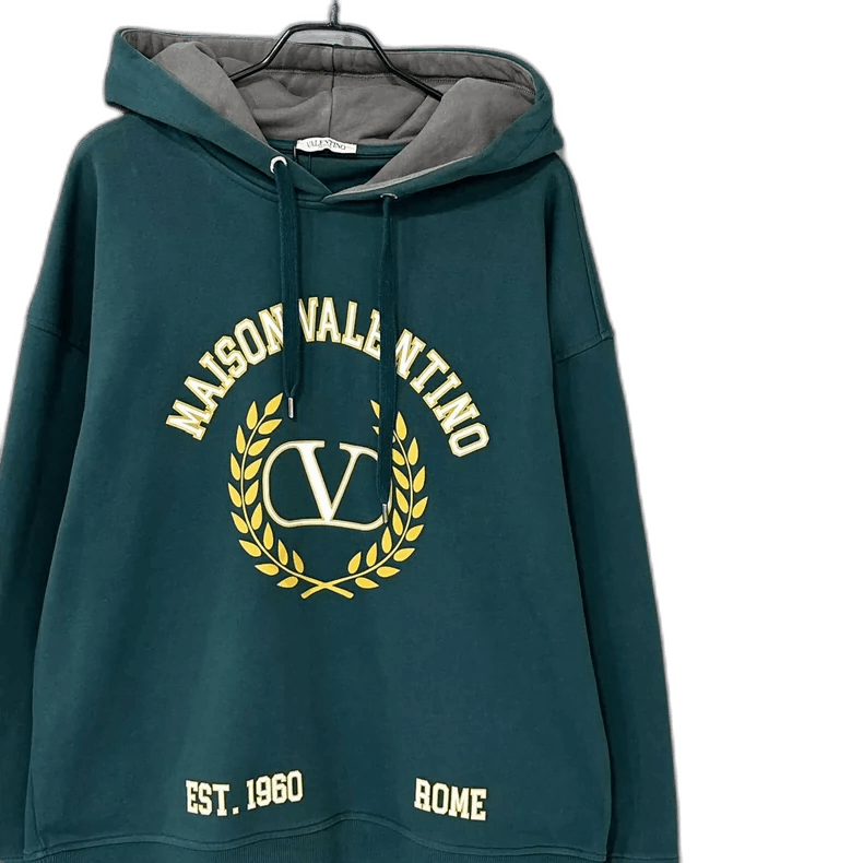 Valentino Valentino Green Logo Hoodie Size US L / EU 52-54 / 3 - 1 Thumbnail