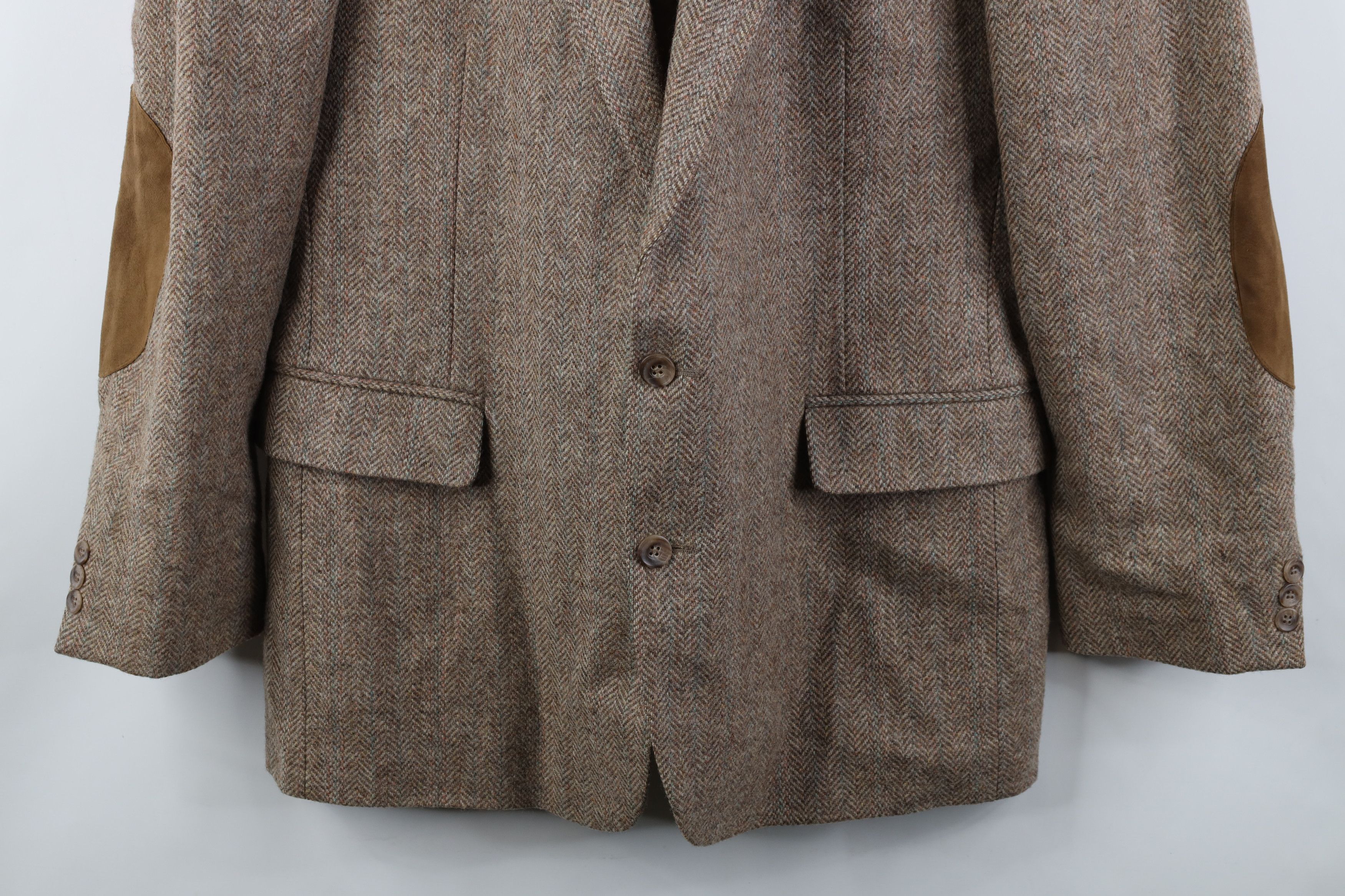 Vintage Vintage 90s Herringbone Suede Patch Suit Blazer Jacket USA Size US XXL / EU 58 / 5 - 3 Thumbnail
