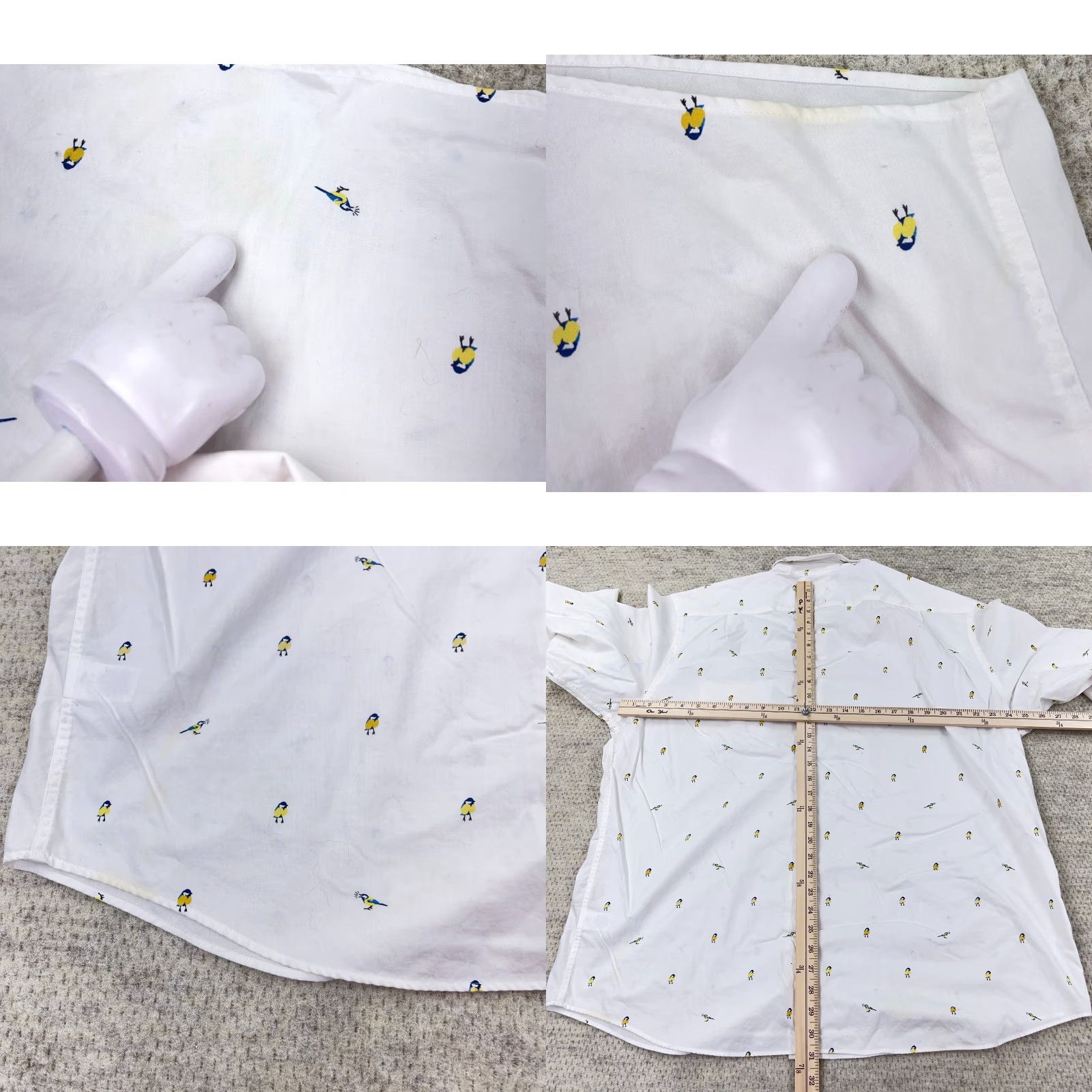 Charles Tyrwhitt VINTAGE Charles Tyrwhitt Shirt Men XXL 2XL White Button Up Dress Poplin Classic Fit Bird Size 48R - 8 Thumbnail