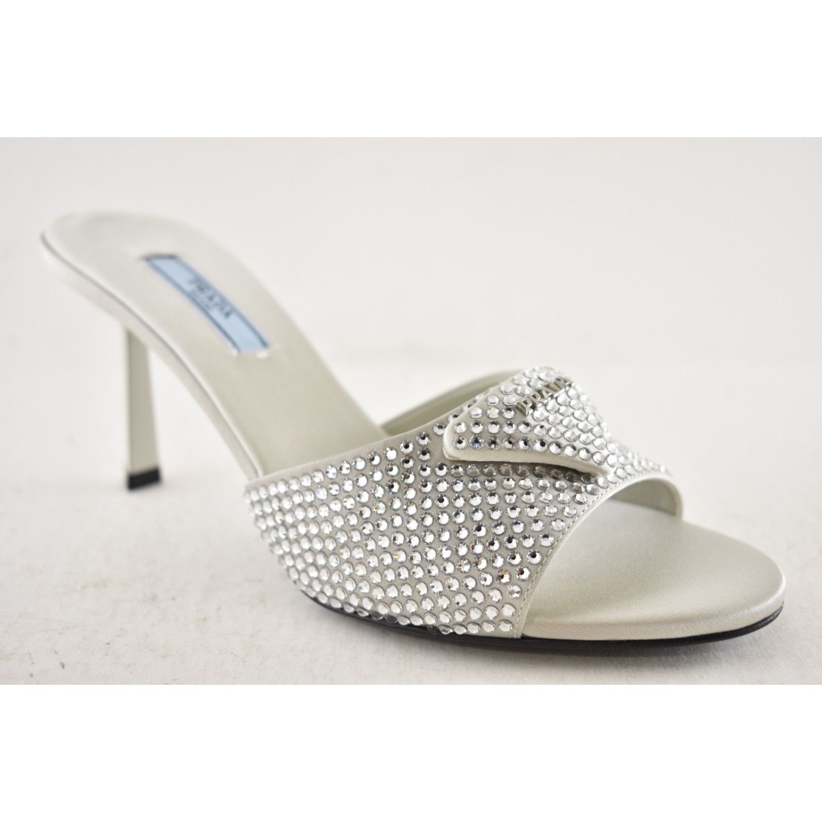 Prada Prada Crystal Satin Stiletto Perla Mule Heel Pump 36 Size US 6 / IT 36 - 6 Thumbnail