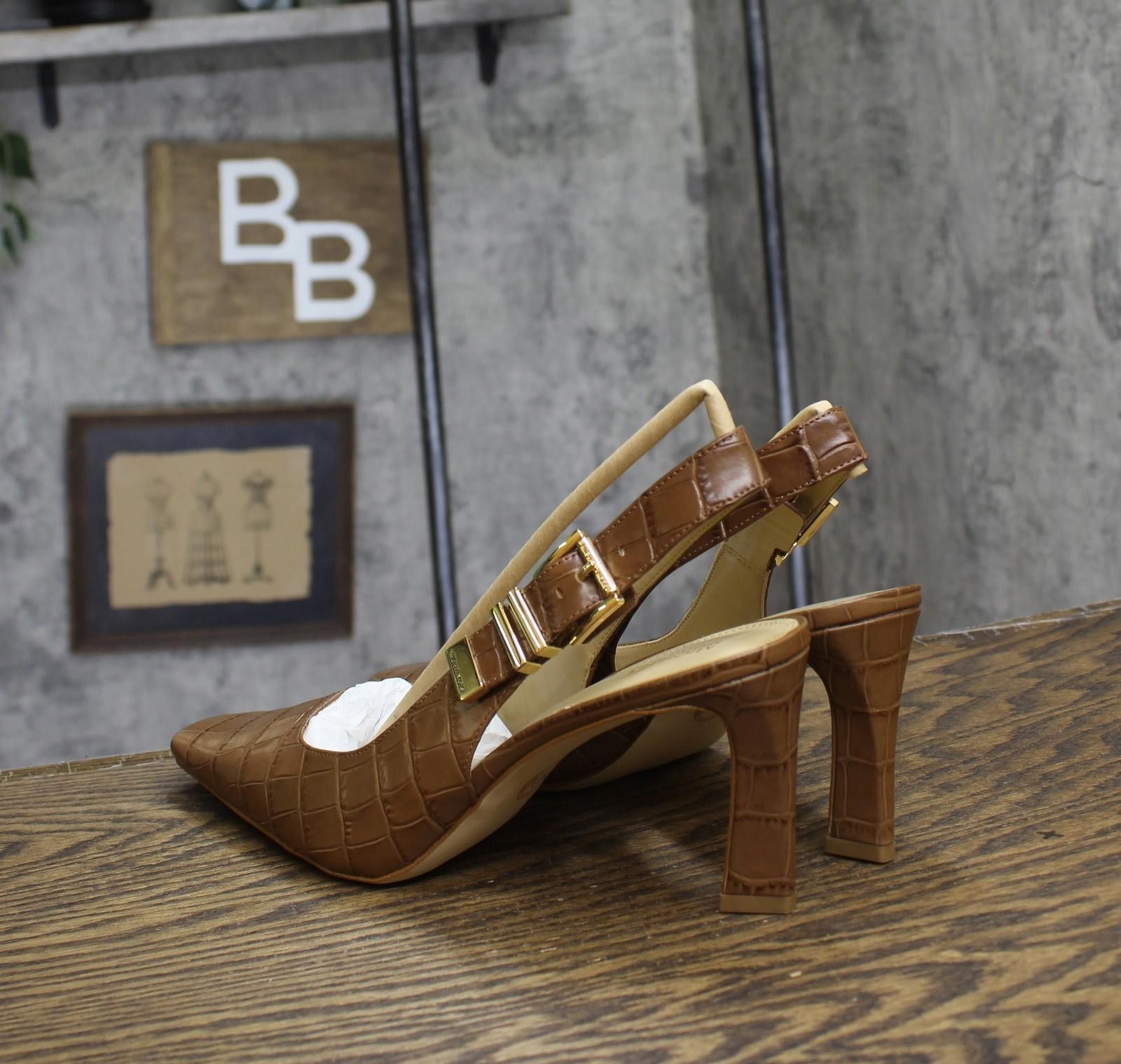 Michael Kors Michael Michael Kors Print Sling Pumps Chestnut Brown 10m Size US 10 / IT 40 - 2 Thumbnail