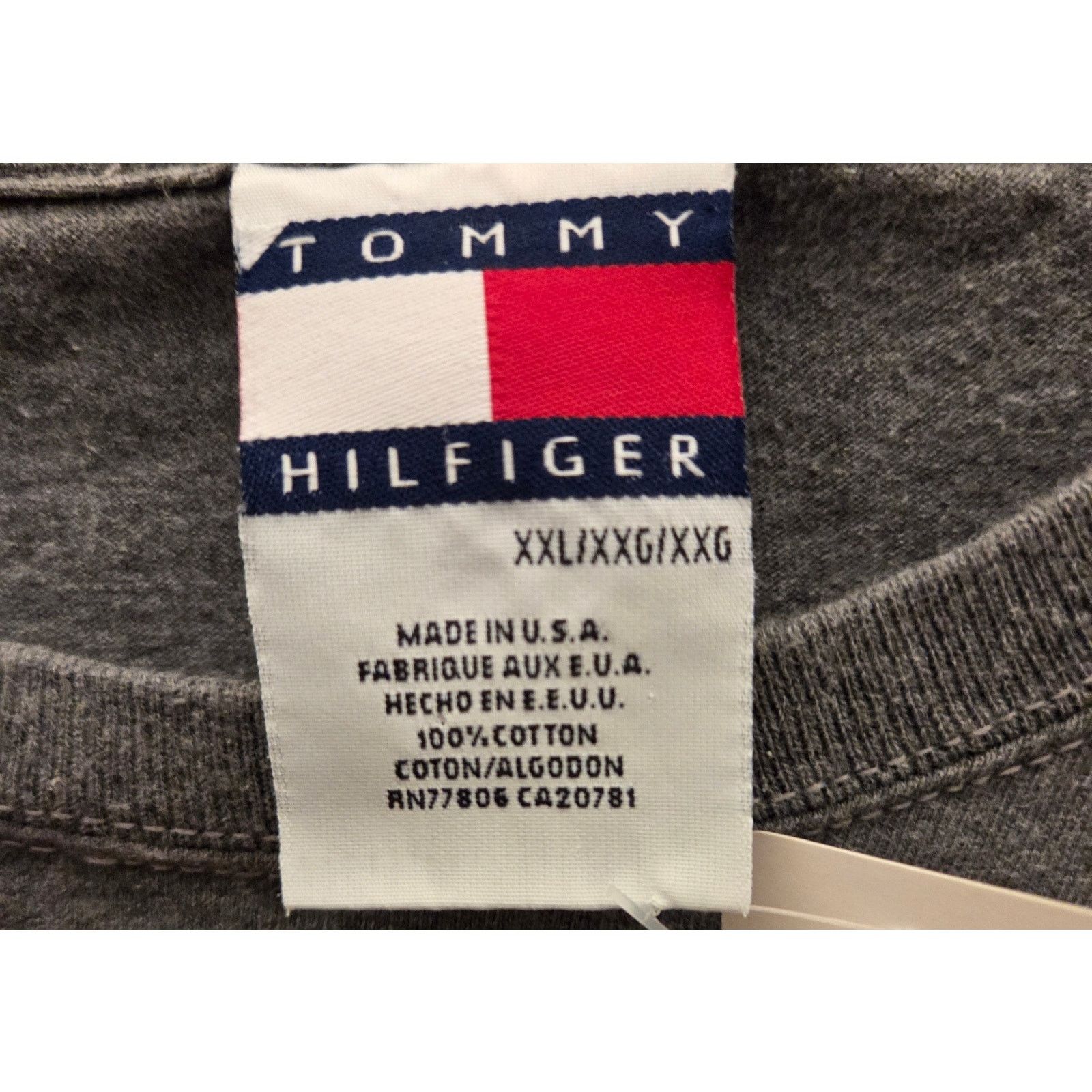 Tommy Hilfiger Tommy Hilfiger Vintage Heather Grey T-Shirt - 2XL Size US XXL / EU 58 / 5 - 6 Thumbnail