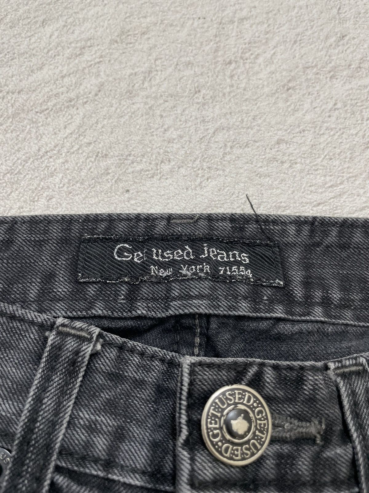 Japanese Brand 2000s Get Used Washed Black Denim Size US 27 - 8 Thumbnail