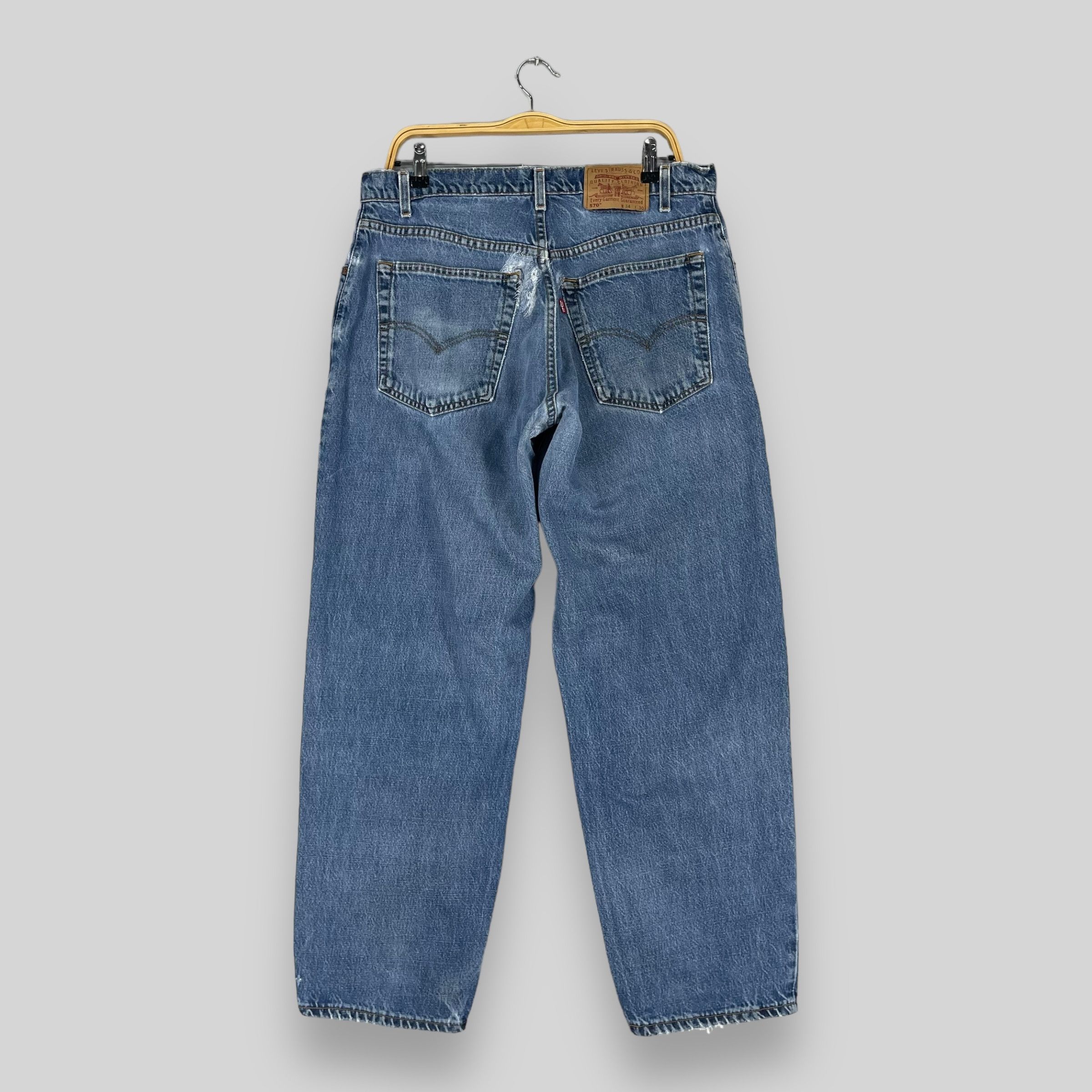 Levi's × Vintage Size 33 Vintage Levis 570 Distressed Reinforced Jeans Size US 33 - 8 Thumbnail