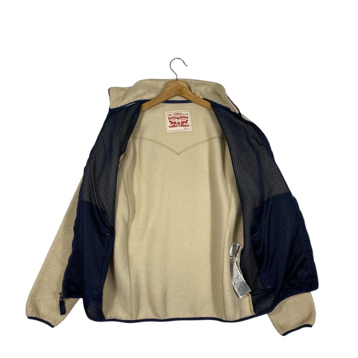 Levi's Levis Sherpa Fleece Zipper Jacket M Size Beige Colour Size US M / EU 48-50 / 2 - 6 Thumbnail