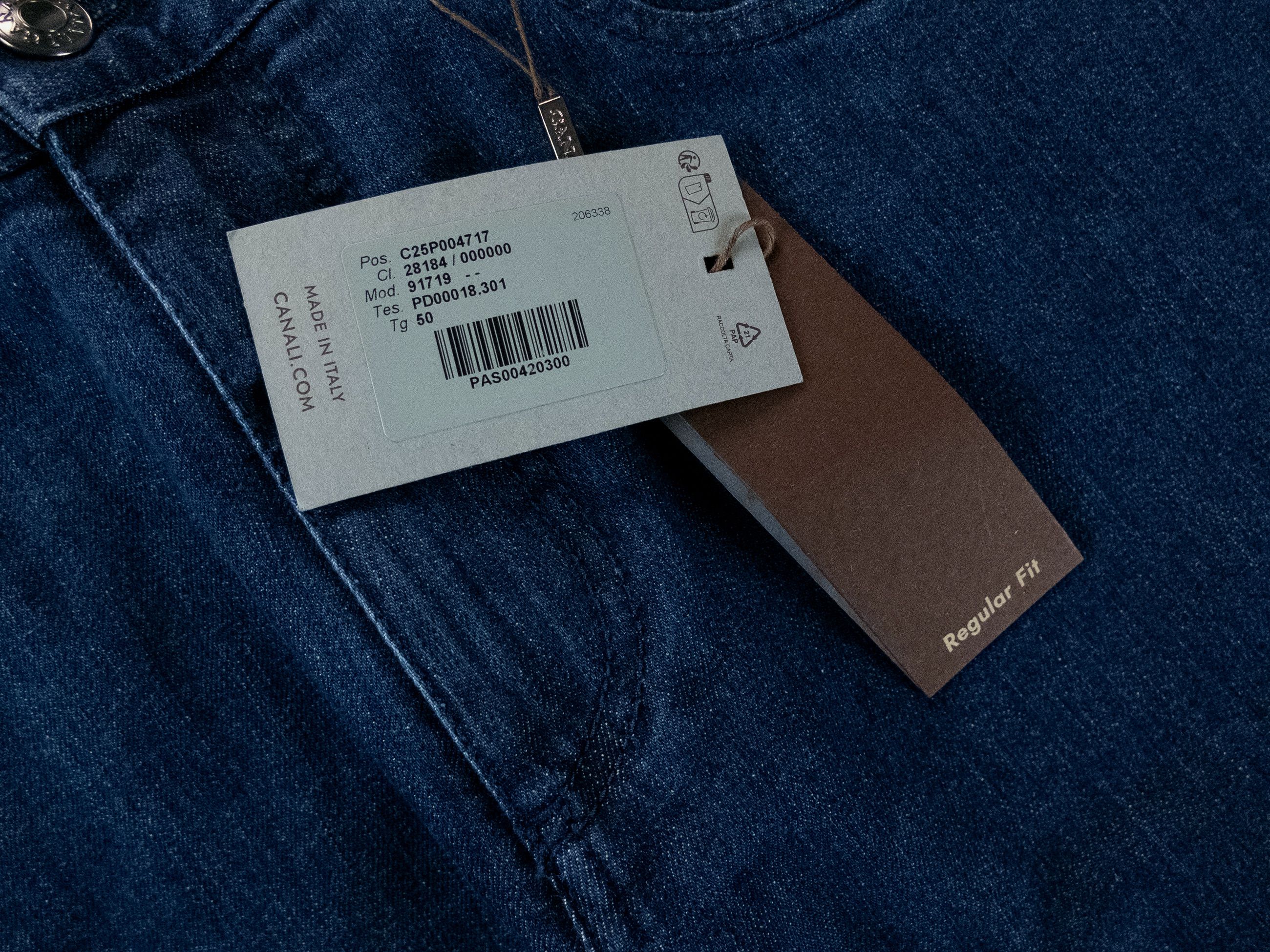 Canali CANALI blue mid rise straight leg jeans Size 34 q Size US 34 / EU 50 - 6 Thumbnail