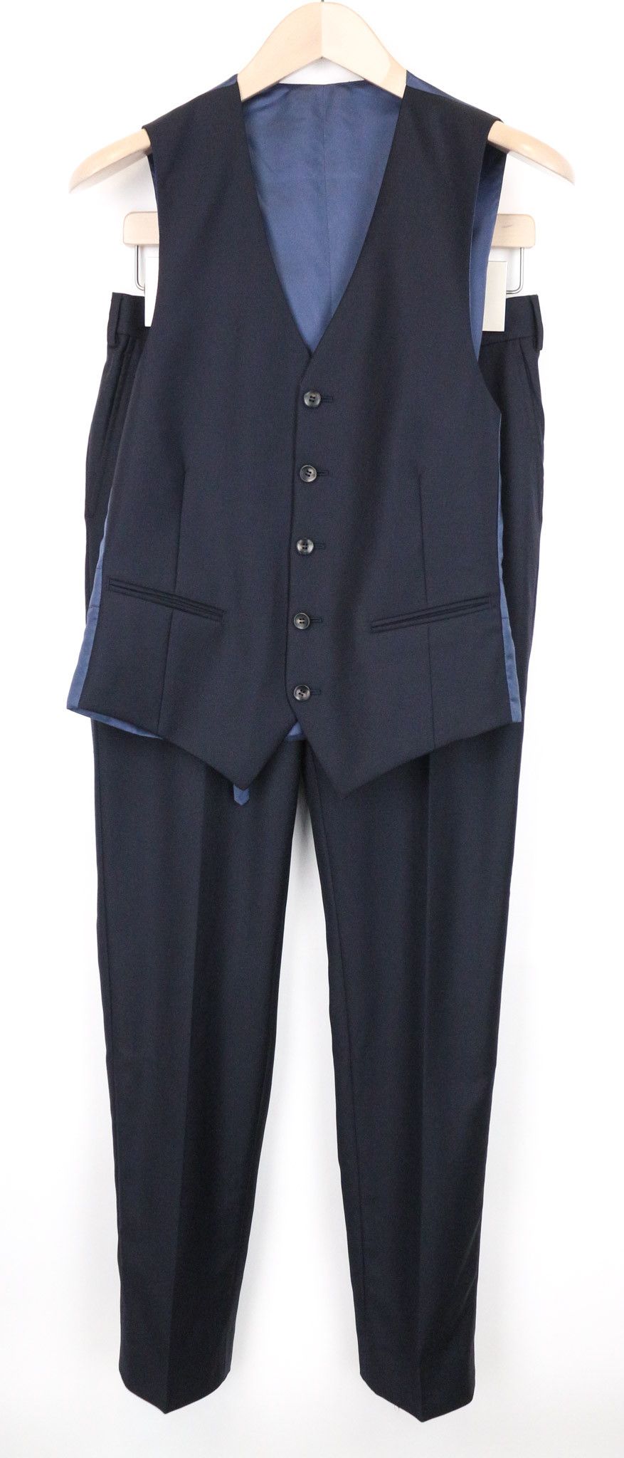 Suitsupply UK34R Navy Wool Waistcoat Suit 74766 Size 34R - 1 Thumbnail