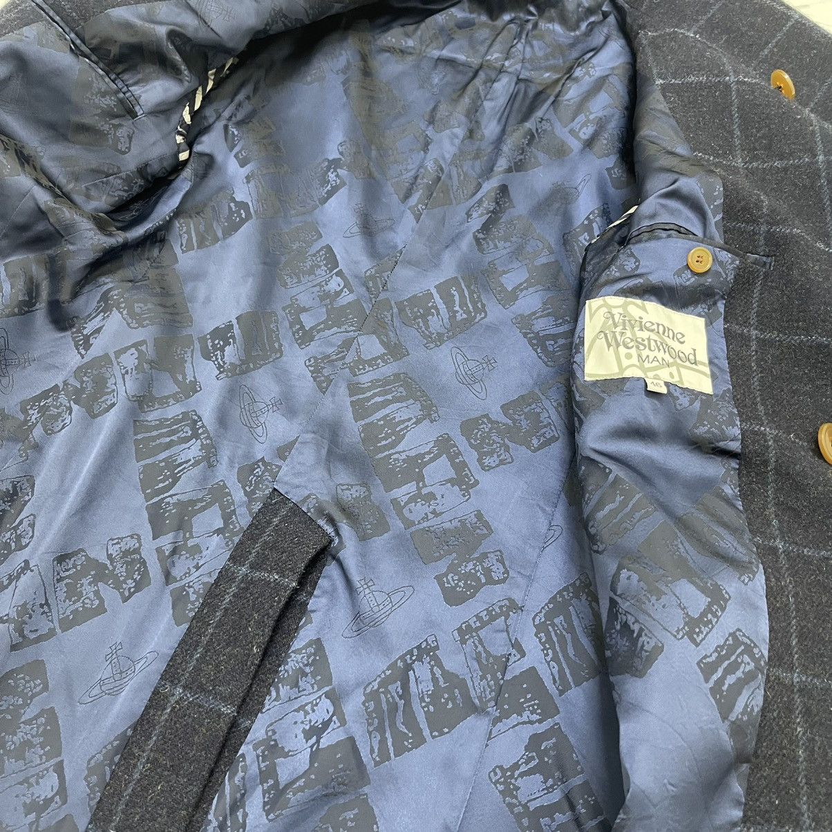 Vivienne Westwood 🔥Vivienne Westwood Man Plaids Mint Collar Wool Coat Size US S / EU 44-46 / 1 - 16 Thumbnail