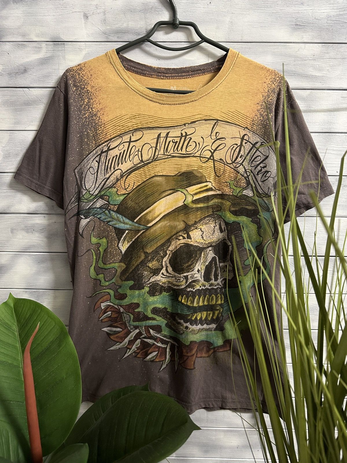 Affliction Rare T-Shirt Skull Minute Mirth Vintage Y2K Ed Hardy Style Size US M / EU 48-50 / 2 - 1 Thumbnail