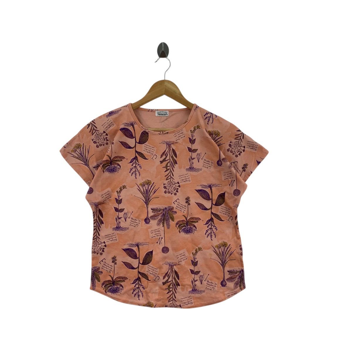Vintage Vintage 80’ CRESTED CRANE TOKYO Designer AOP Tee Shirt Top Size S / US 4 / IT 40 - 3 Thumbnail