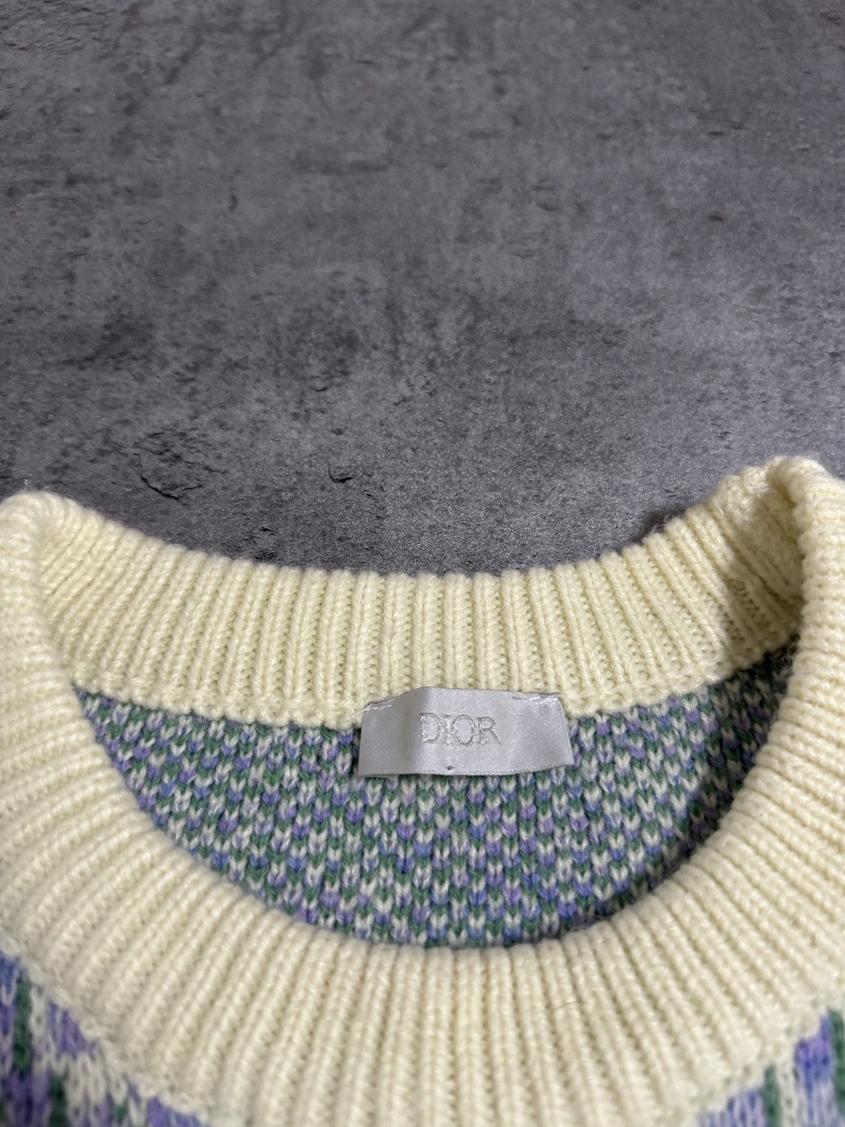 Designer × Vintage Di*r Monogram Vintage Boxy Sweathsirt sweater knitwear rare Size US L / EU 52-54 / 3 - 3 Thumbnail