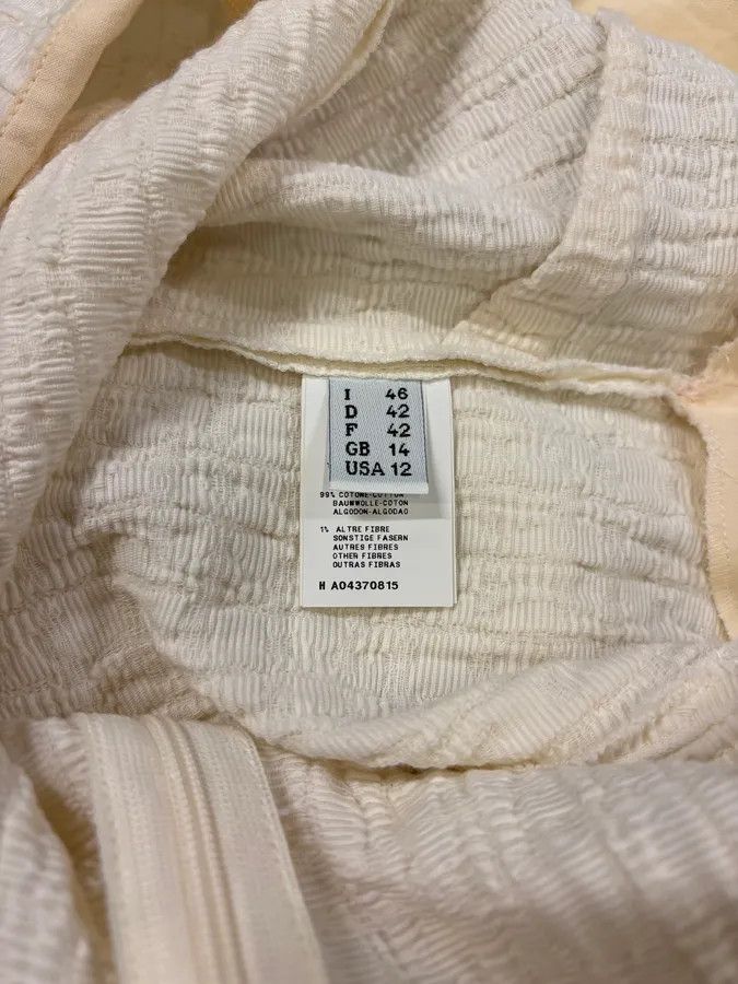 Moschino × Vintage 2000s Moschino Cream Beige Pleats Dress Size M / US 6-8 / IT 42-44 - 7 Thumbnail
