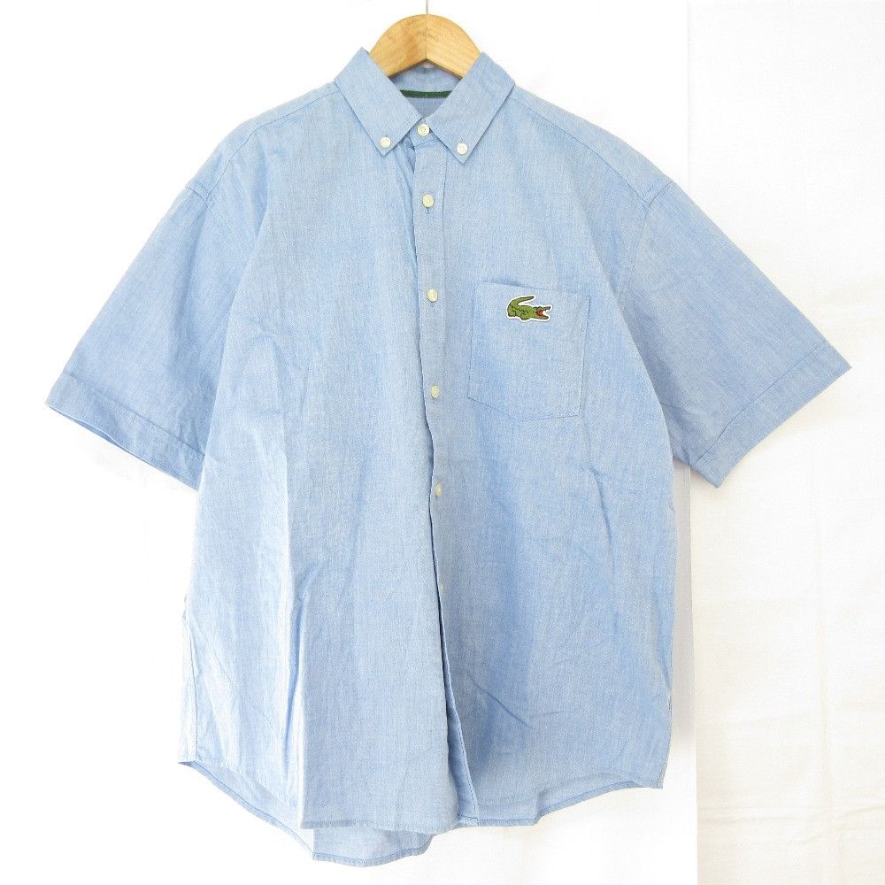 Other Lacoste Oxford Short Sleeve Shirt Textile Dress Shirt CH6419 DUTY FREE for USA
