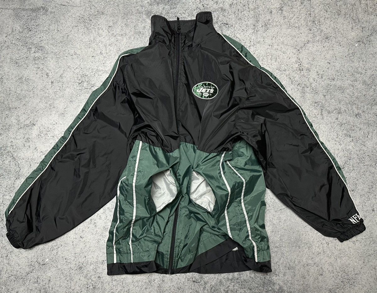NFL Vintage New York NY Jets Nylon Jacket Size US XL / EU 56 / 4 - 14 Thumbnail