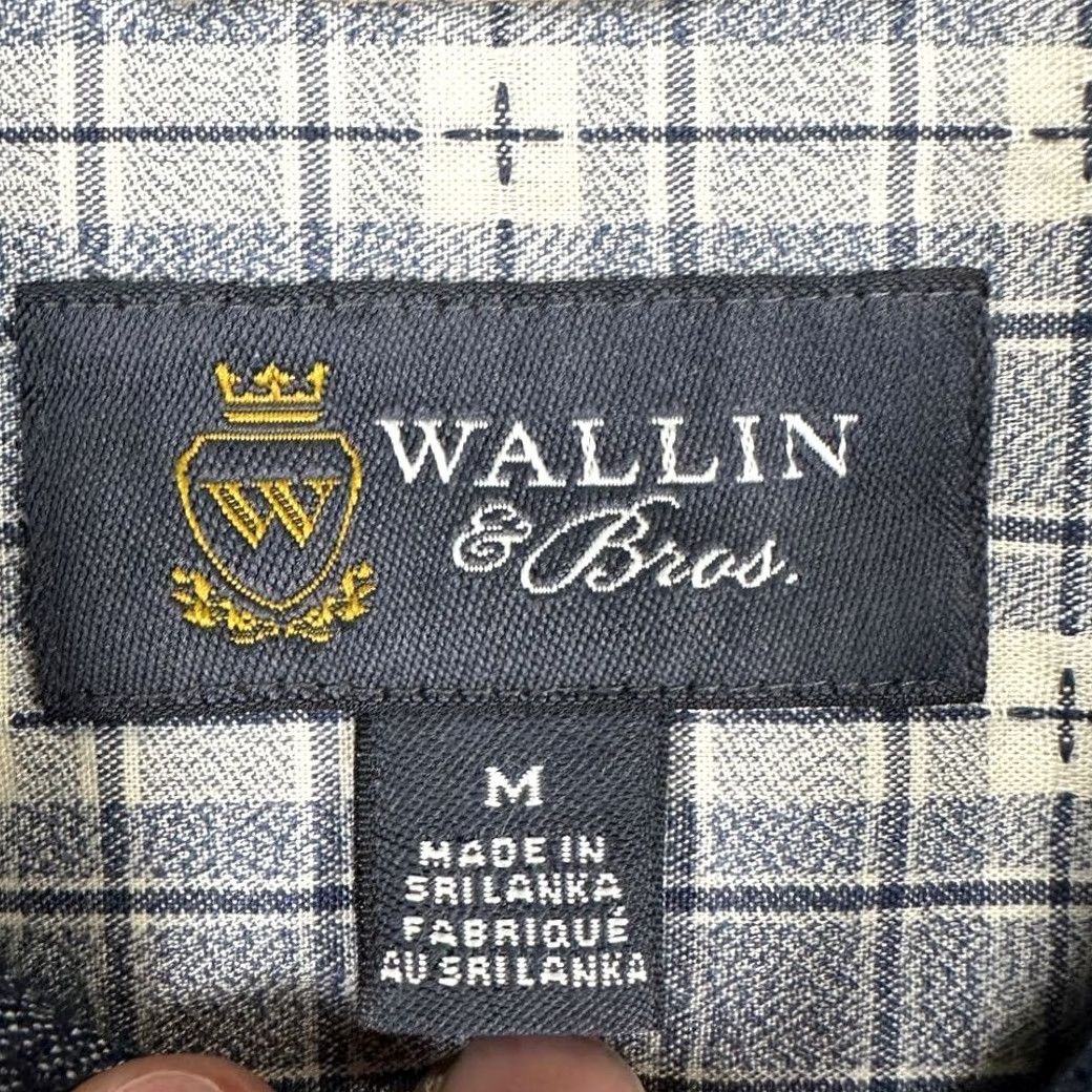 Vintage VINTAGE Wallin Bros Button Up Shirt Mens Medium Blue Cream Plaid Long Sleeve Pocket NEW Size US M / EU 48-50 / 2 - 4 Thumbnail